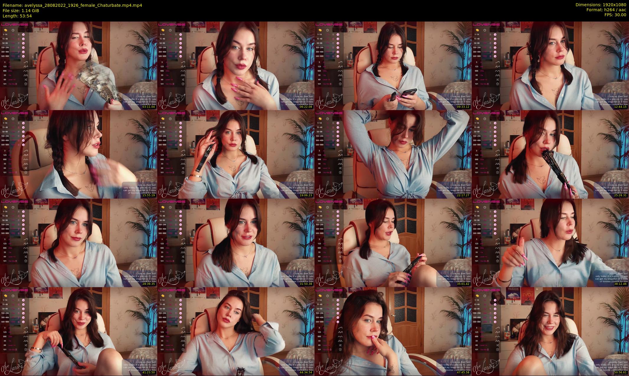 avelyssa — 54 minute Chaturbate female cam show recording, 1080p, Aug 28, 2022