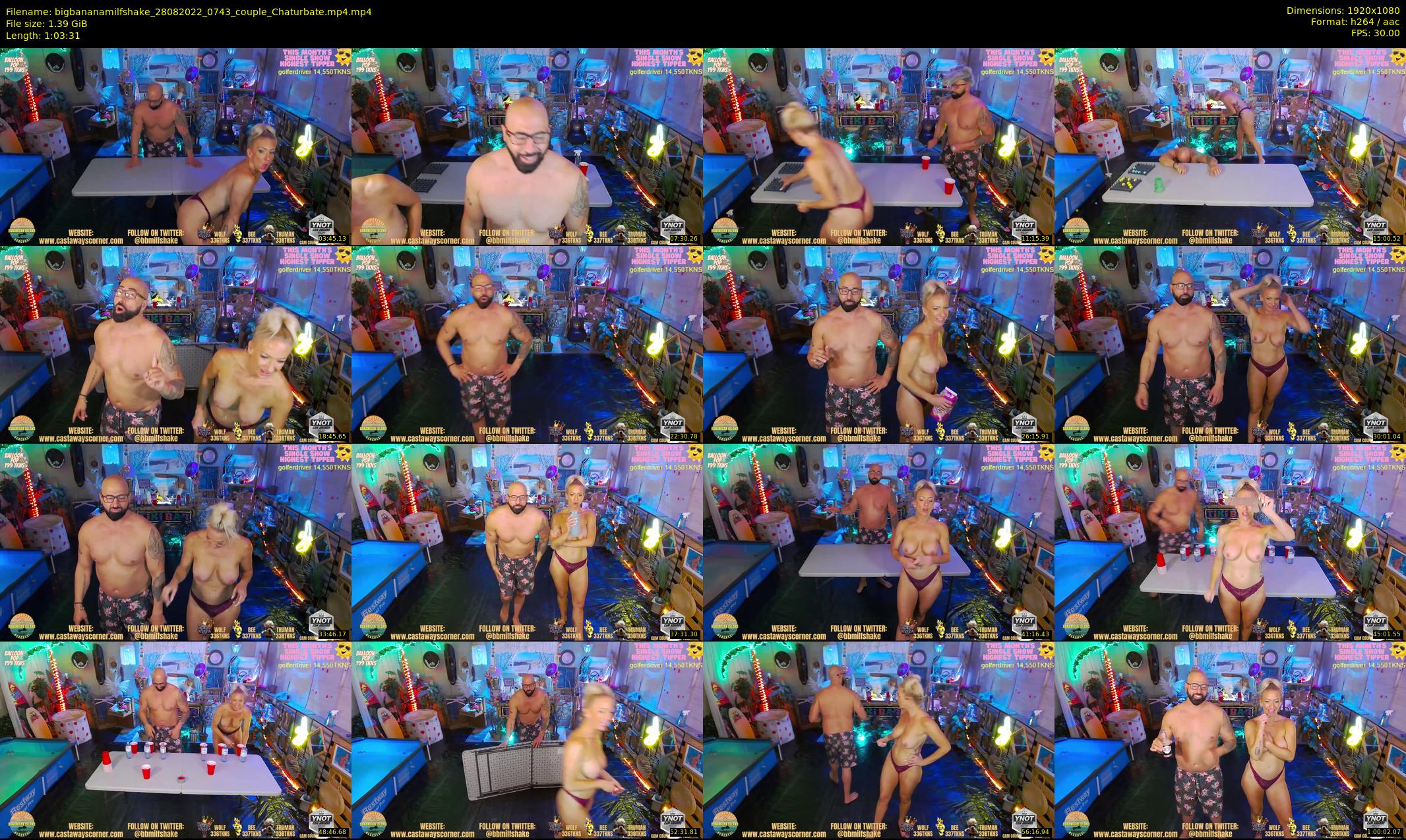 bigbananamilfshake — 64 minute Chaturbate couple cam show recording, 1080p, Aug 28, 2022