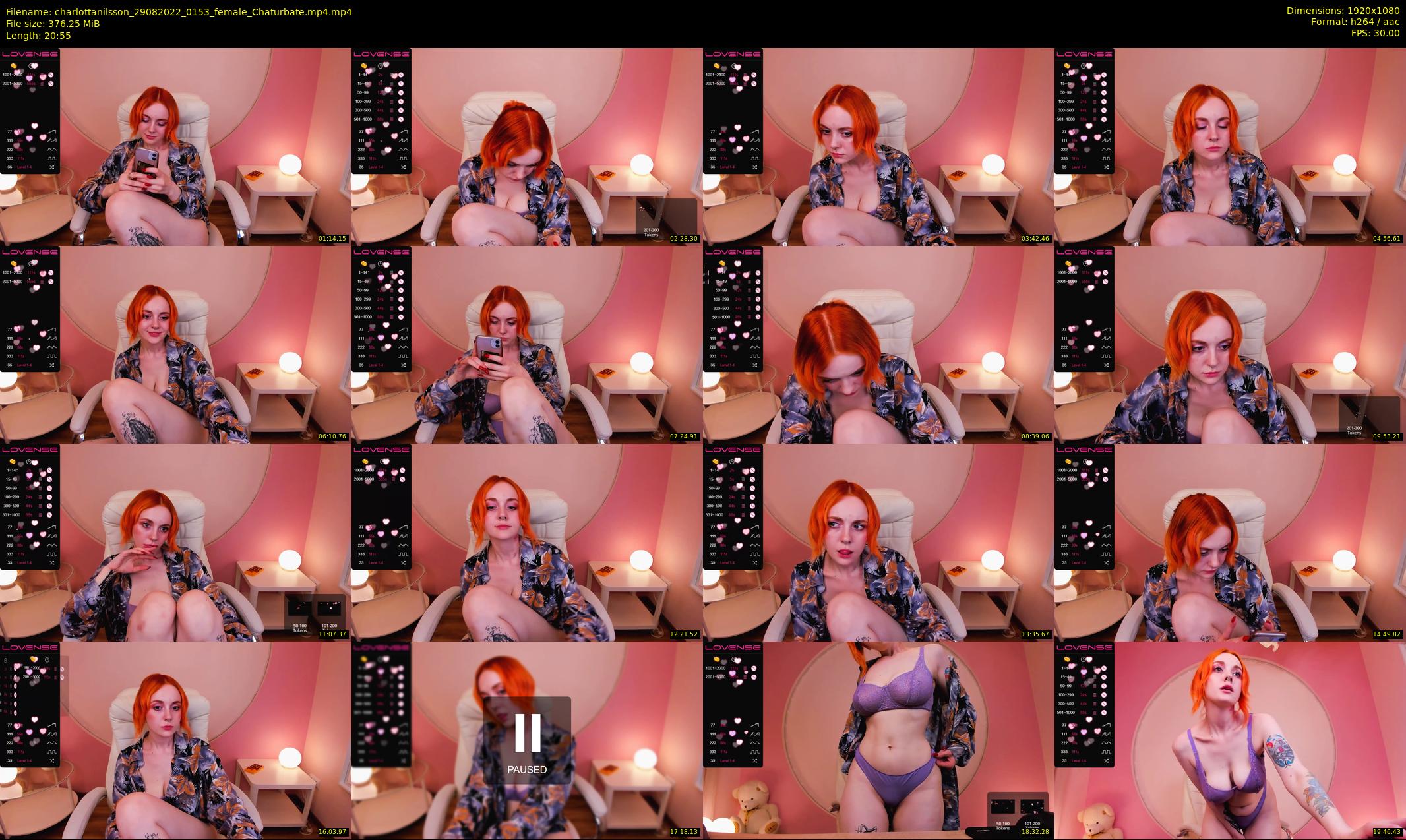 charlottanilsson — 21 minute Chaturbate female cam show recording, 1080p, Aug 29, 2022