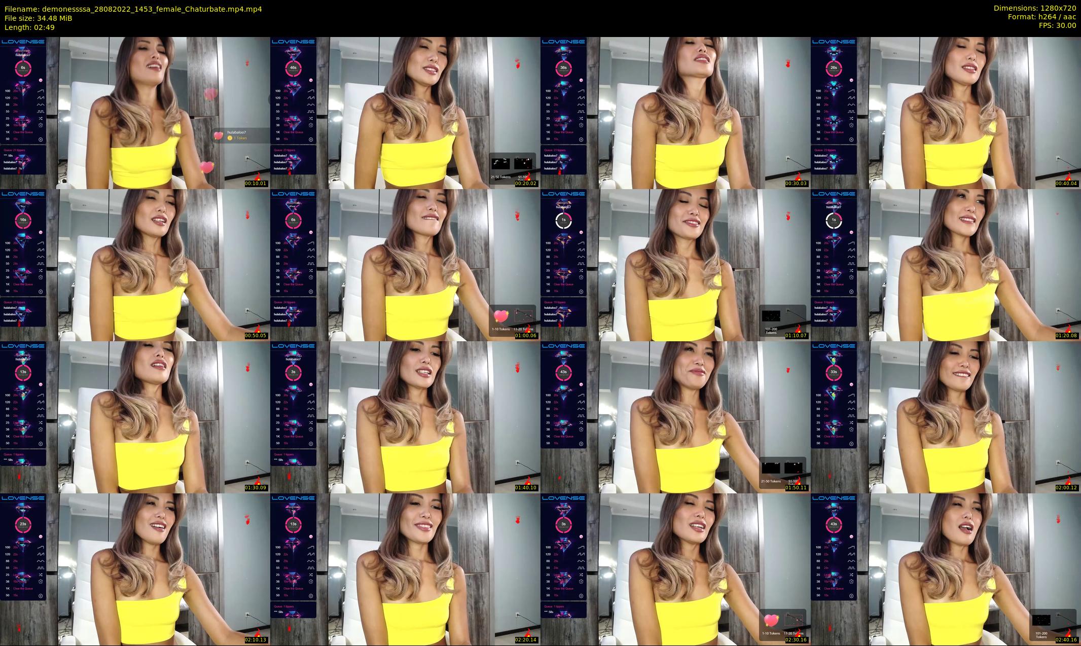 demonessssa — 3 minute Chaturbate female cam show recording, 720p, Aug 28, 2022