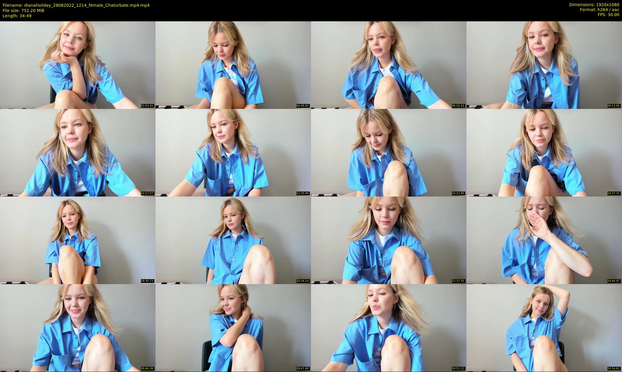 dianaholiday — 35 minute Chaturbate female cam show recording, 1080p, Aug 28, 2022