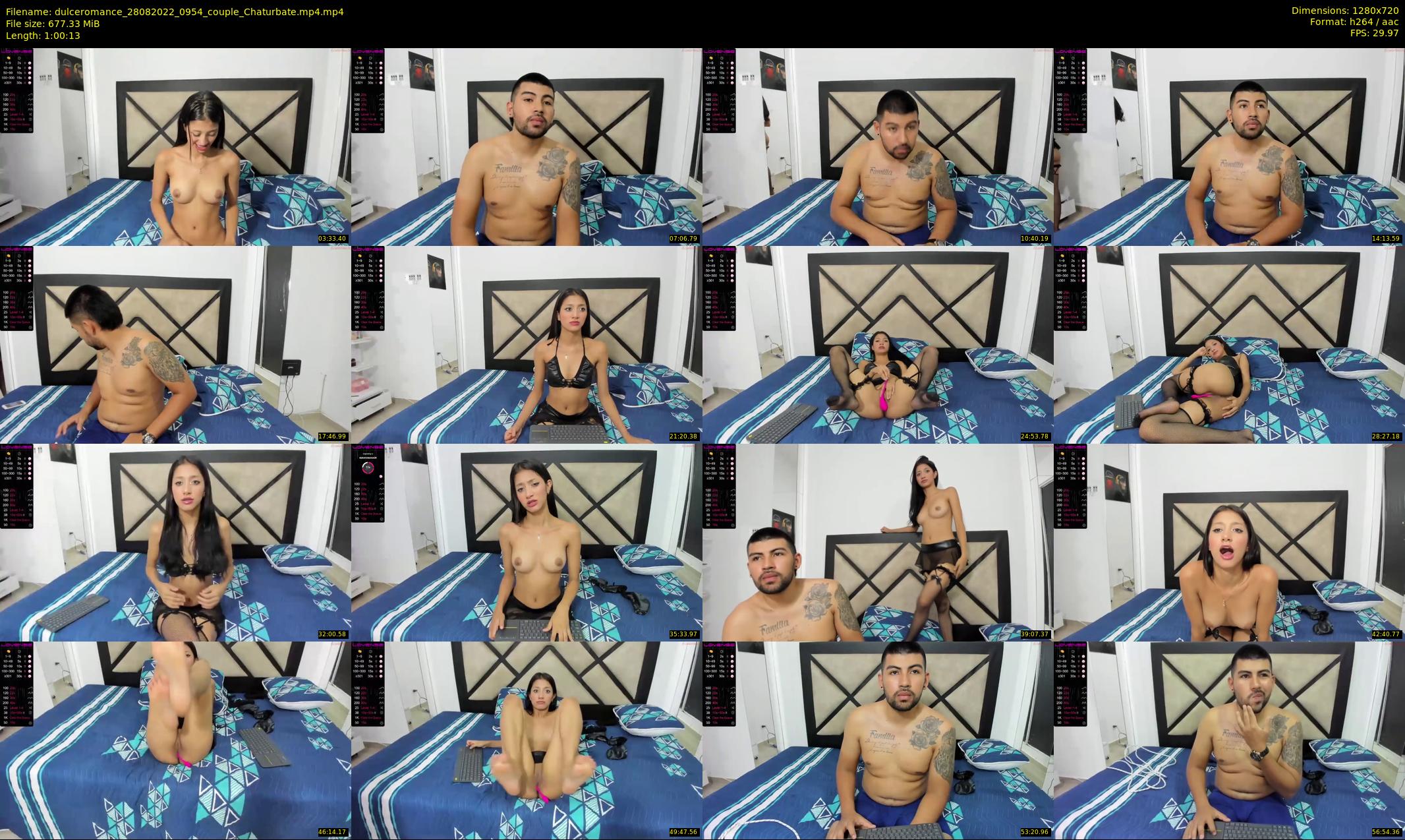 dulceromance — 61 minute Chaturbate couple cam show recording, 720p, Aug 28, 2022
