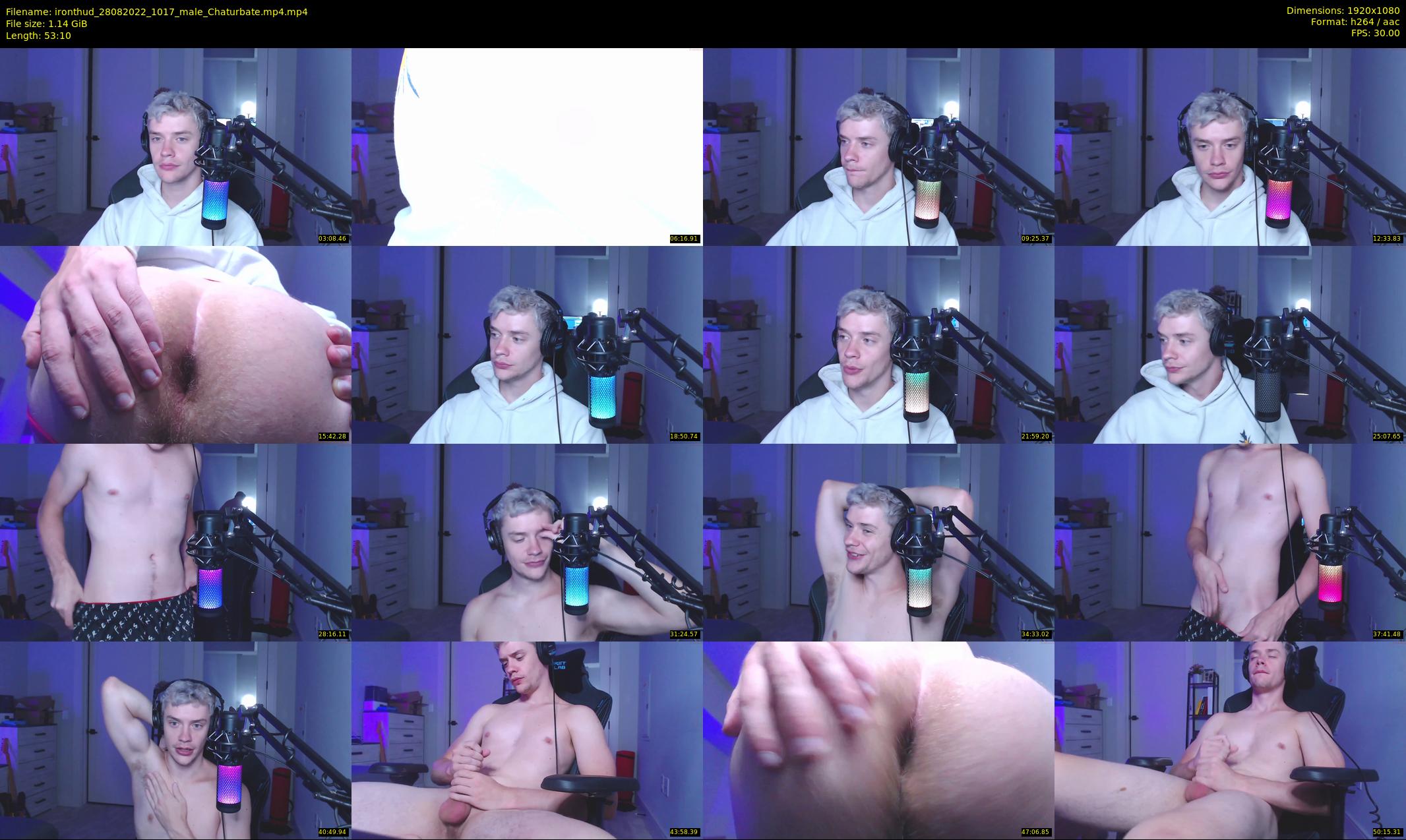 ironthud — 54 minute Chaturbate male cam show recording, 1080p, Aug 28, 2022