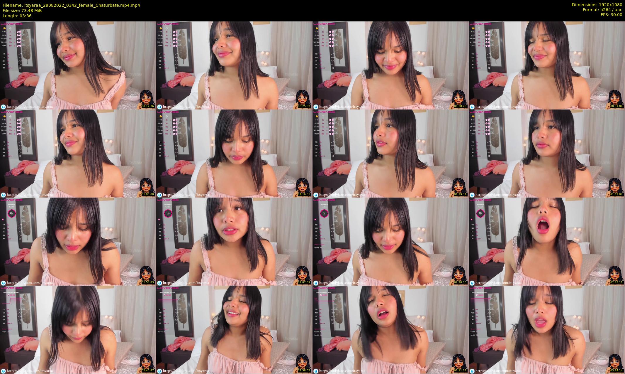 itsyaraa — 4 minute Chaturbate female cam show recording, 1080p, Aug 29, 2022