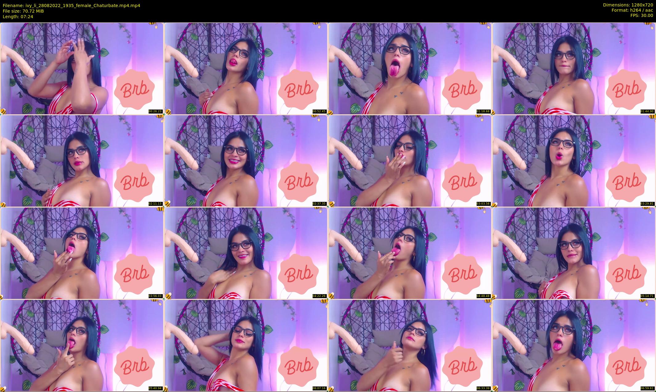 ivy_li — 8 minute Chaturbate female cam show recording, 720p, Aug 28, 2022