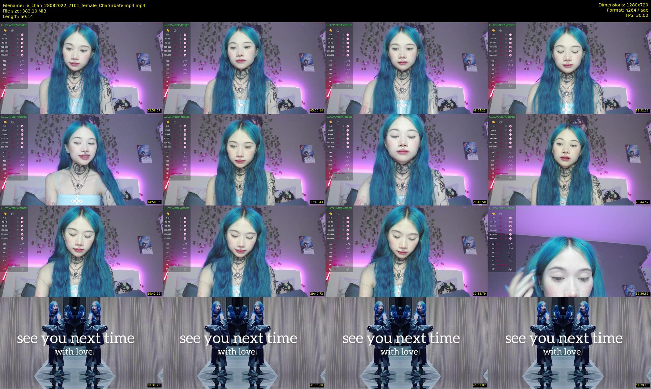 le_chan — 51 minute Chaturbate female cam show recording, 720p, Aug 28, 2022