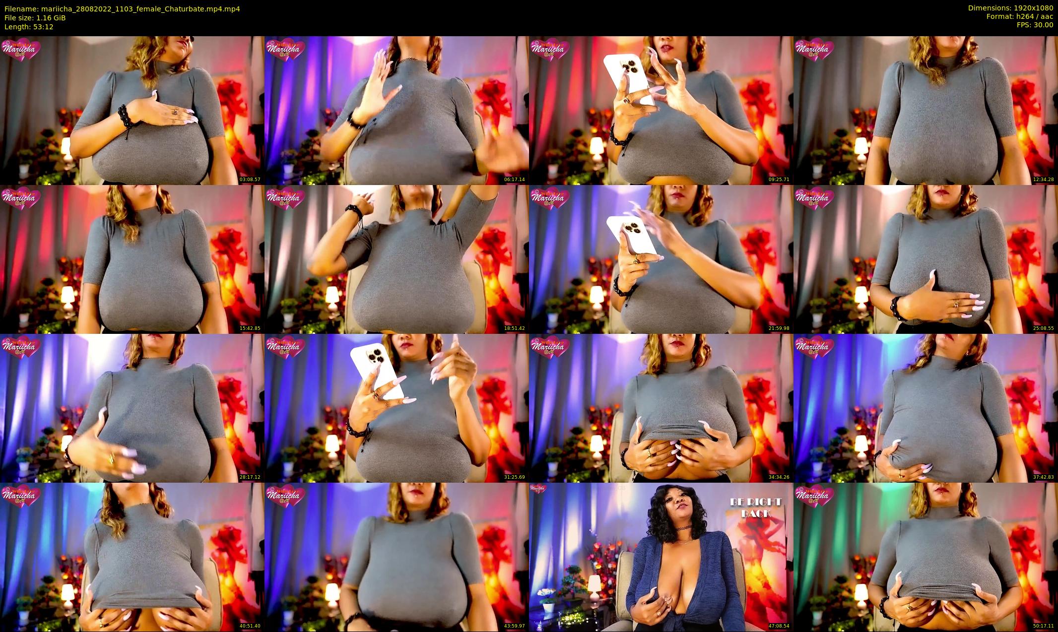 mariicha — 54 minute Chaturbate female cam show recording, 1080p, Aug 28, 2022