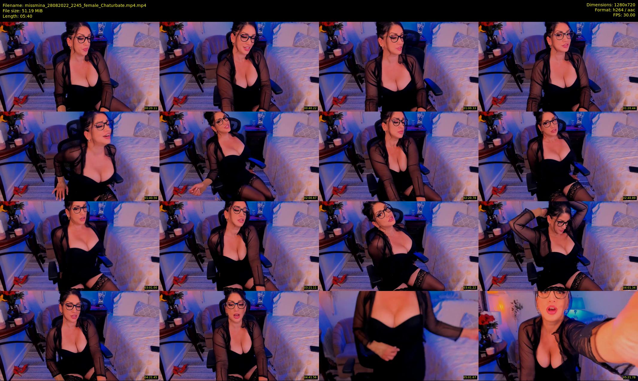 missmina — 6 minute Chaturbate female cam show recording, 720p, Aug 28, 2022