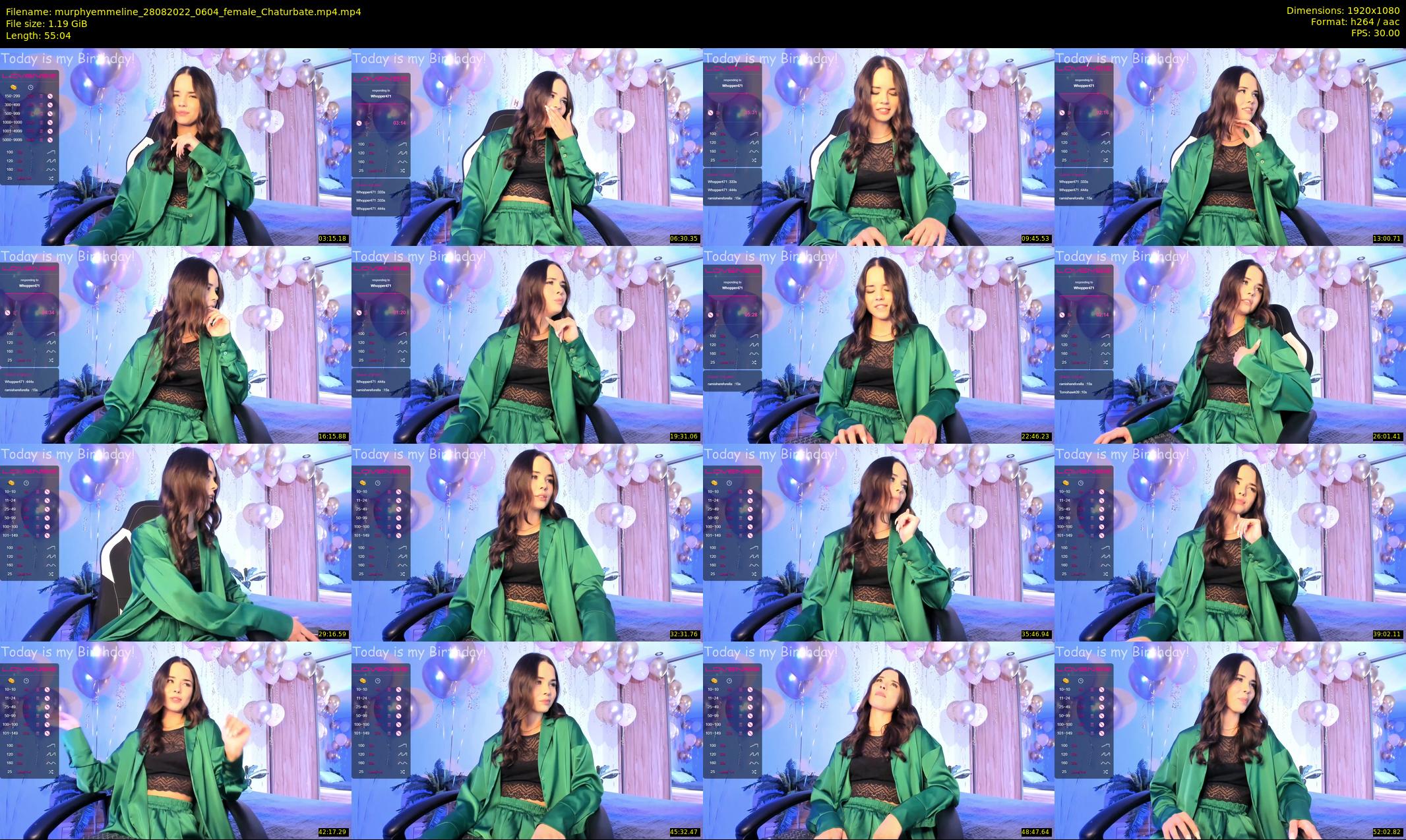 murphyemmeline — 56 minute Chaturbate female cam show recording, 1080p, Aug 28, 2022