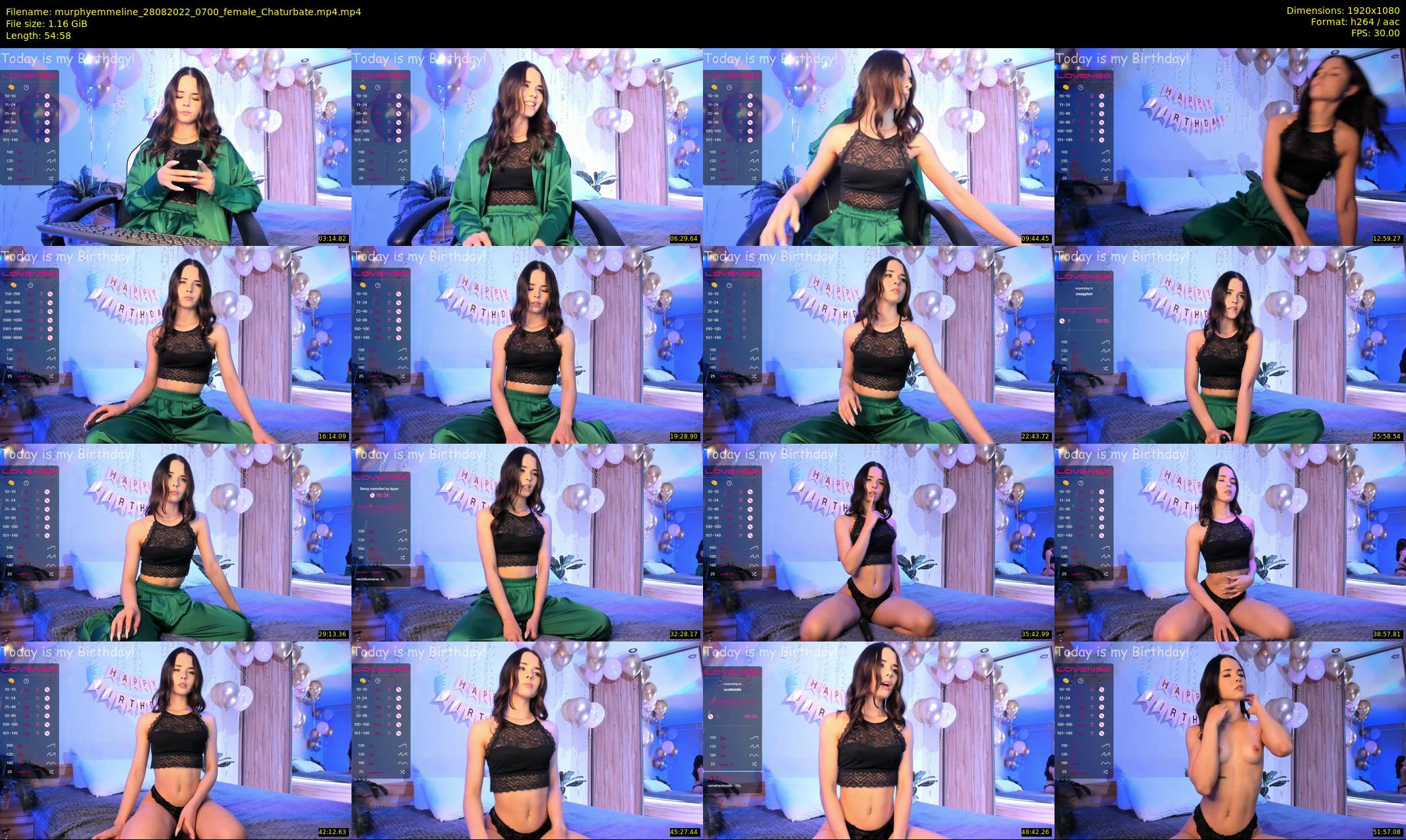 murphyemmeline — 55 minute Chaturbate female cam show recording, 1080p, Aug 28, 2022