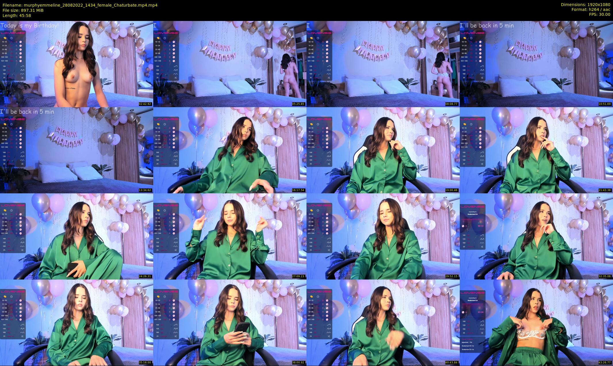murphyemmeline — 46 minute Chaturbate female cam show recording, 1080p, Aug 28, 2022