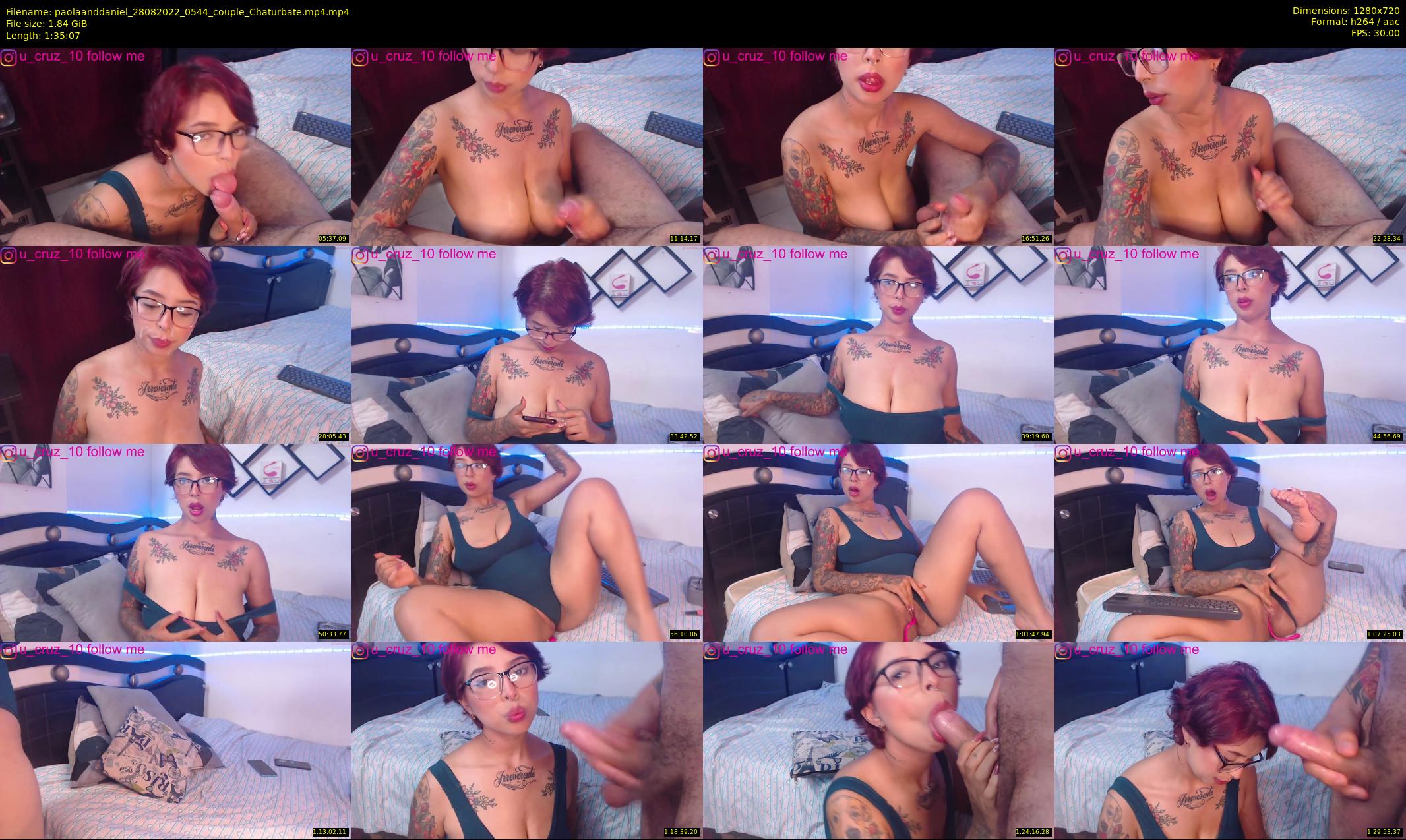paolaanddaniel — 96 minute Chaturbate couple cam show recording, 720p, Aug 28, 2022