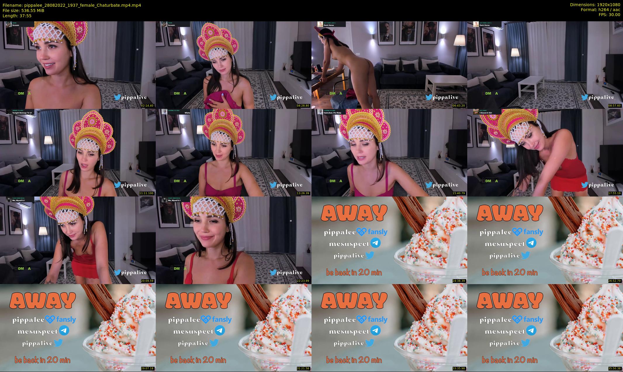 pippalee — 38 minute Chaturbate female cam show recording, 1080p, Aug 28, 2022