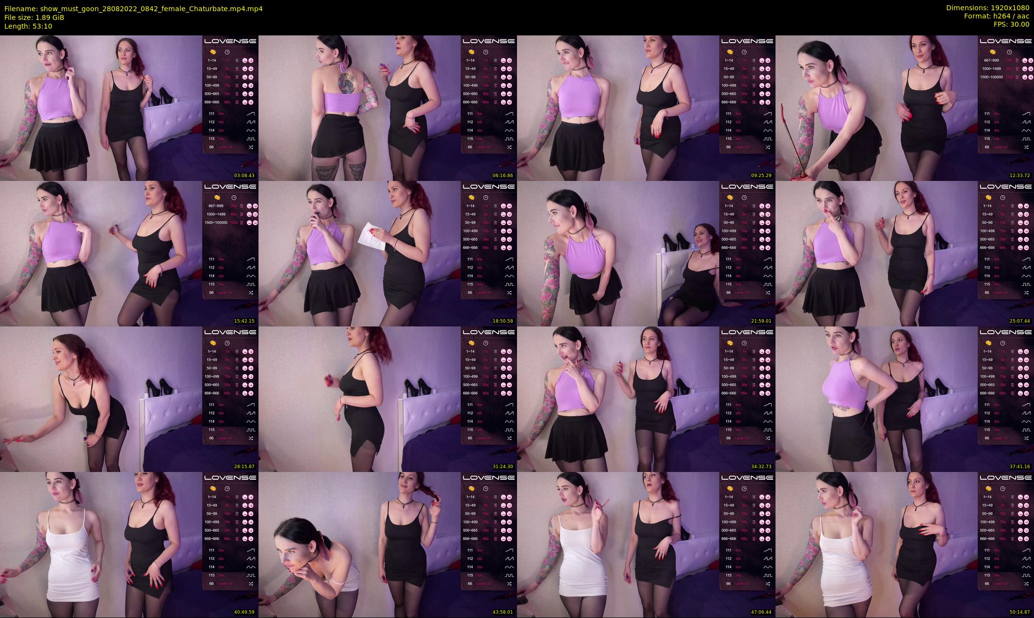 show_must_goon — 54 minute Chaturbate female cam show recording, 1080p, Aug 28, 2022