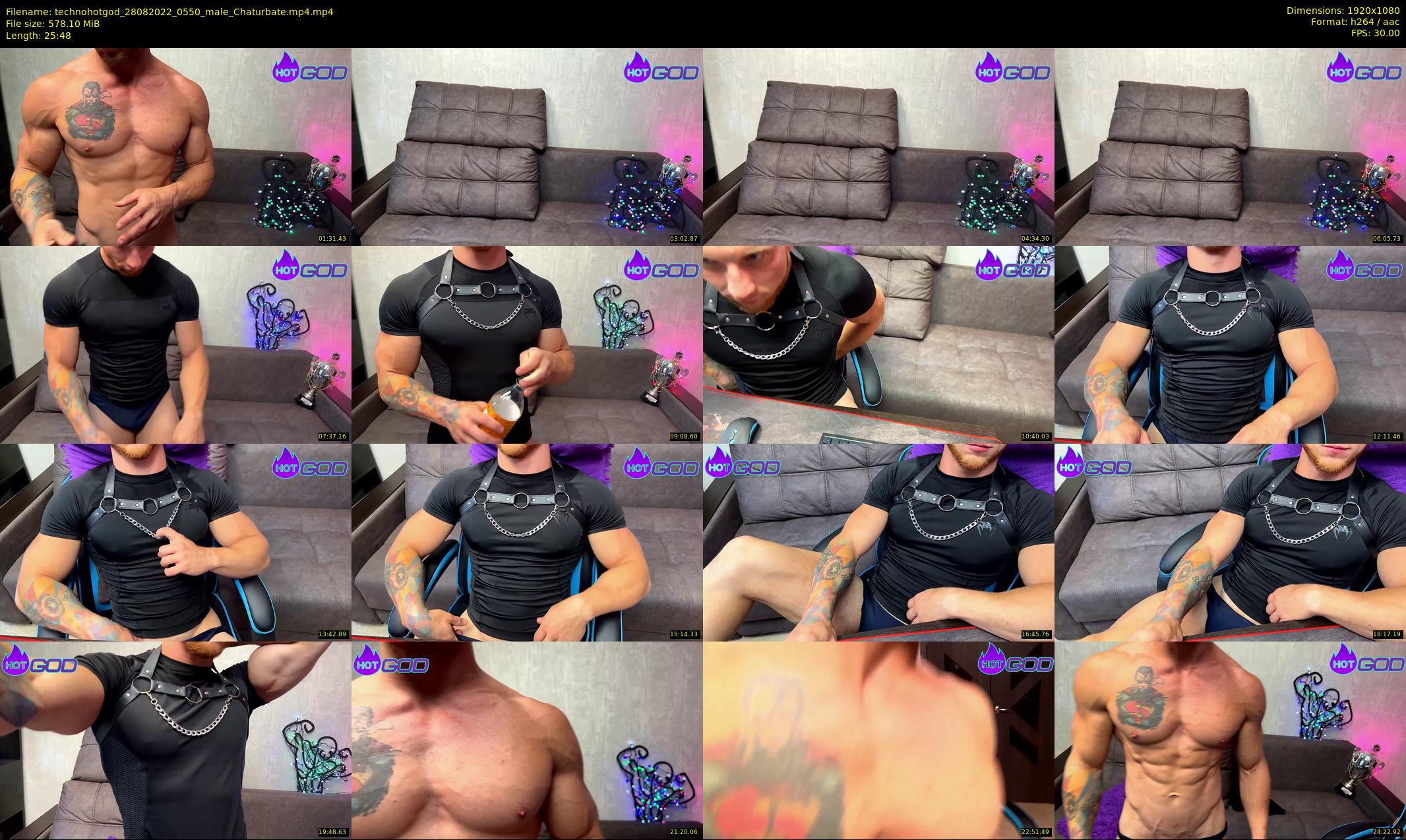 technohotgod — 26 minute Chaturbate male cam show recording, 1080p, Aug 28, 2022