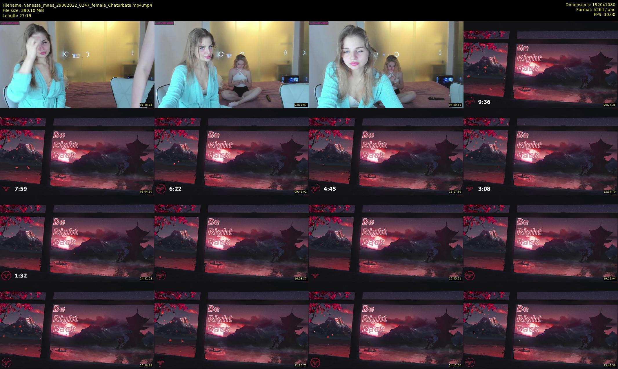 vanessa_maes — 28 minute Chaturbate female cam show recording, 1080p, Aug 29, 2022