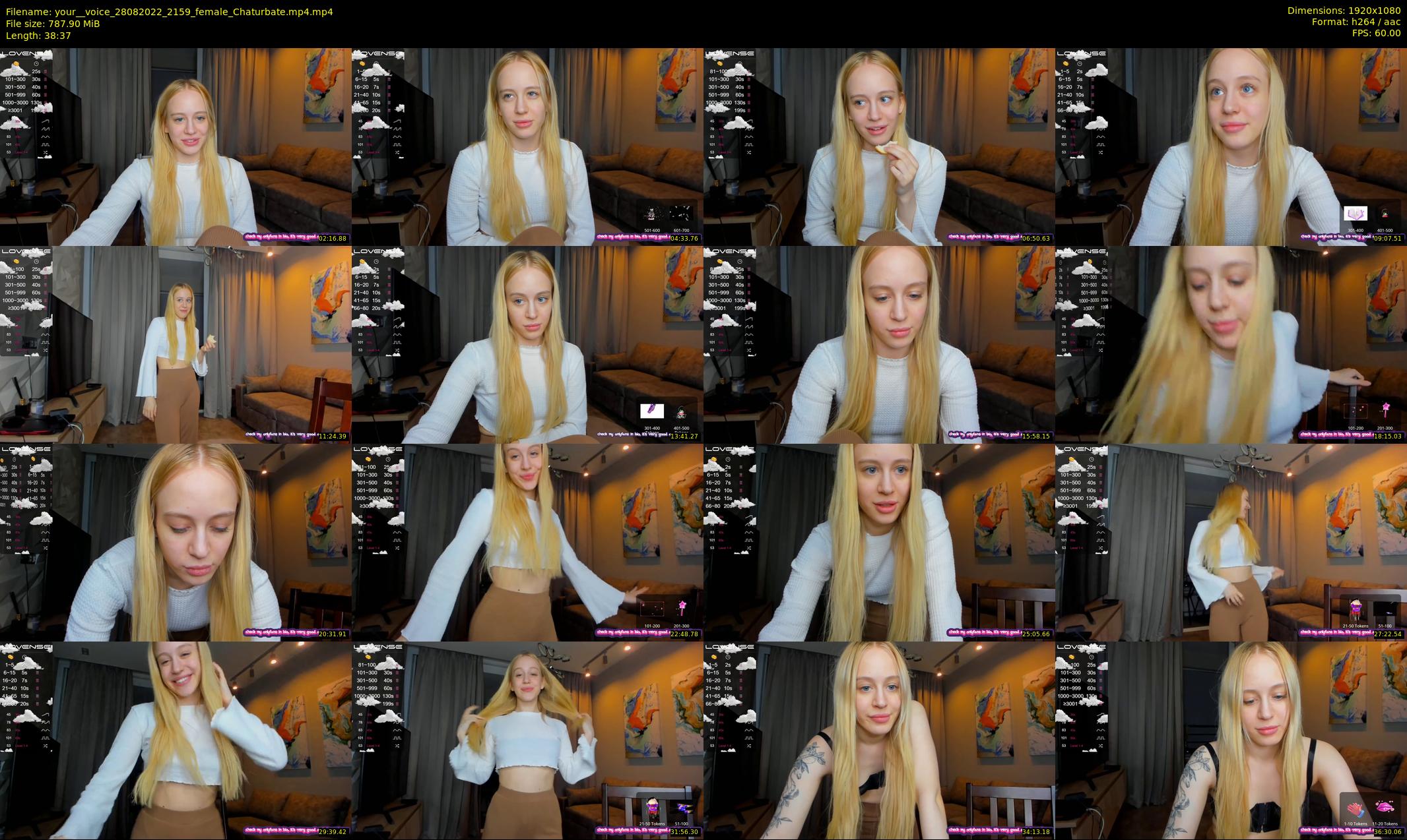 your__voice — 39 minute Chaturbate female cam show recording, 1080p, Aug 28, 2022
