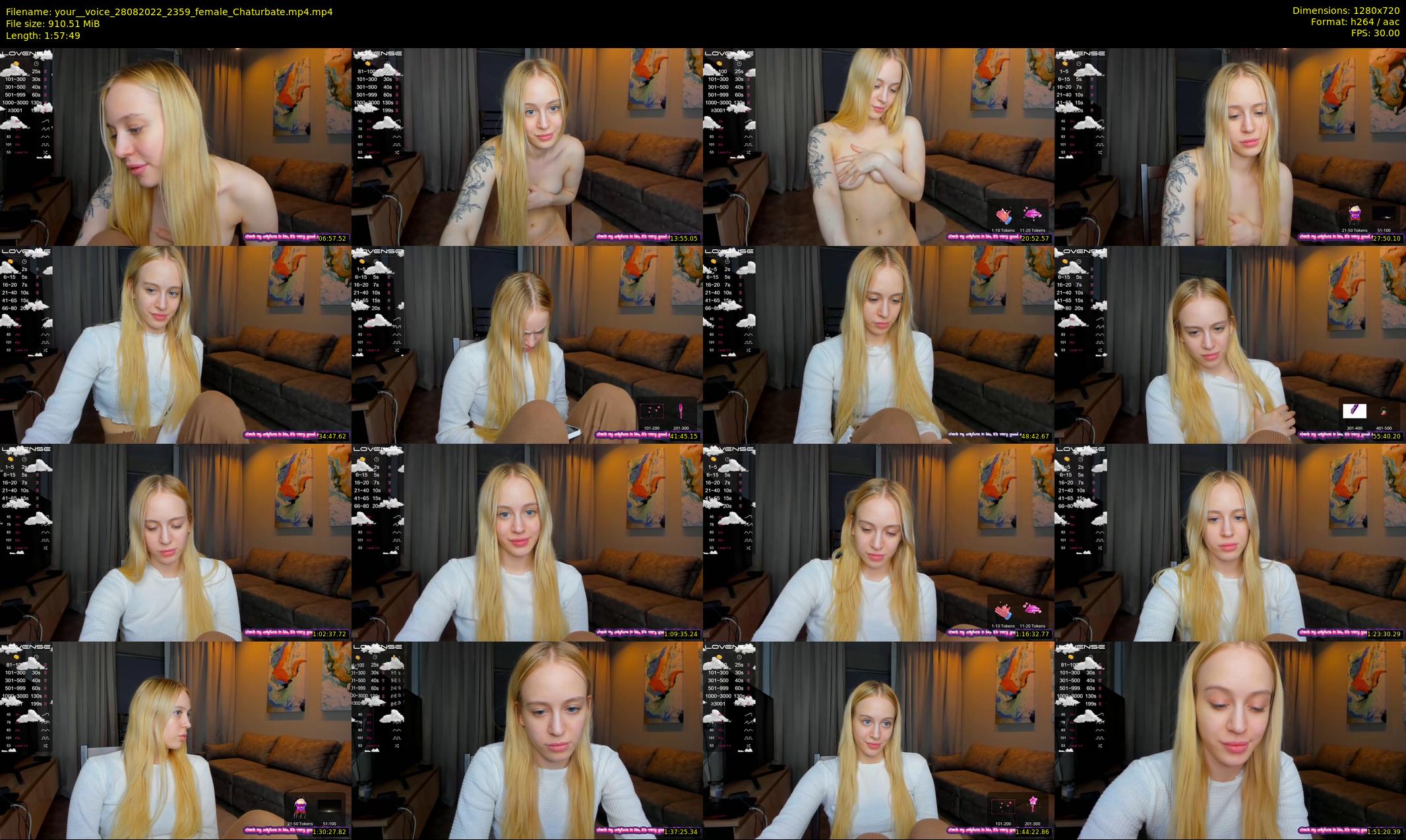 your__voice — 118 minute Chaturbate female cam show recording, 720p, Aug 28, 2022