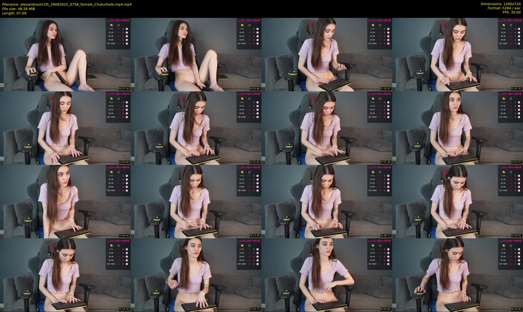 alexandrasm1th — 8 minute Chaturbate female cam show recording, 720p, Aug 29, 2022