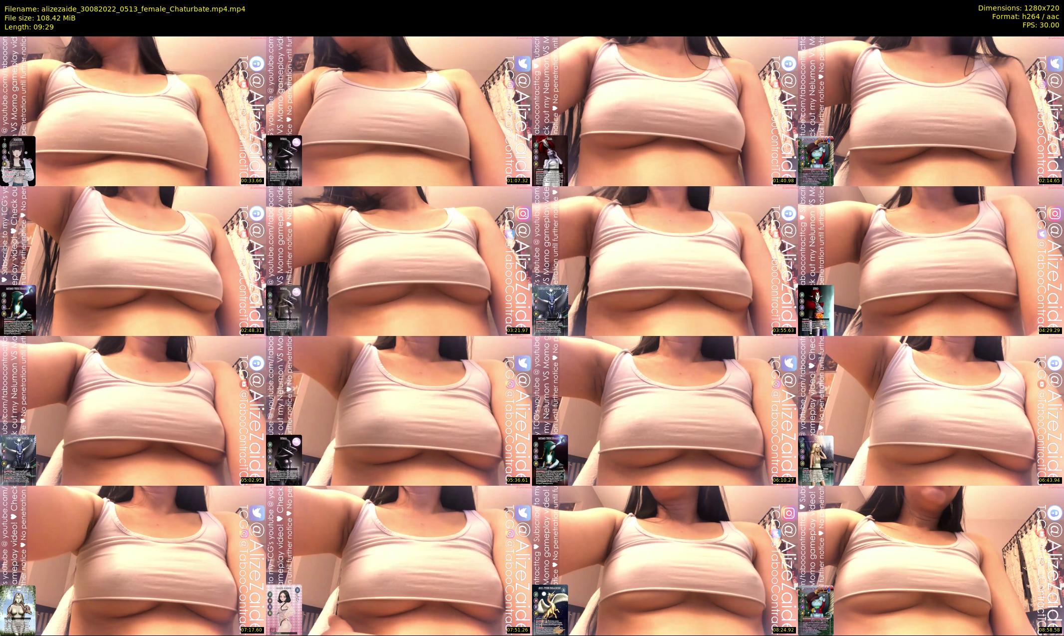alizezaide — 10 minute Chaturbate female cam show recording, 720p, Aug 30, 2022