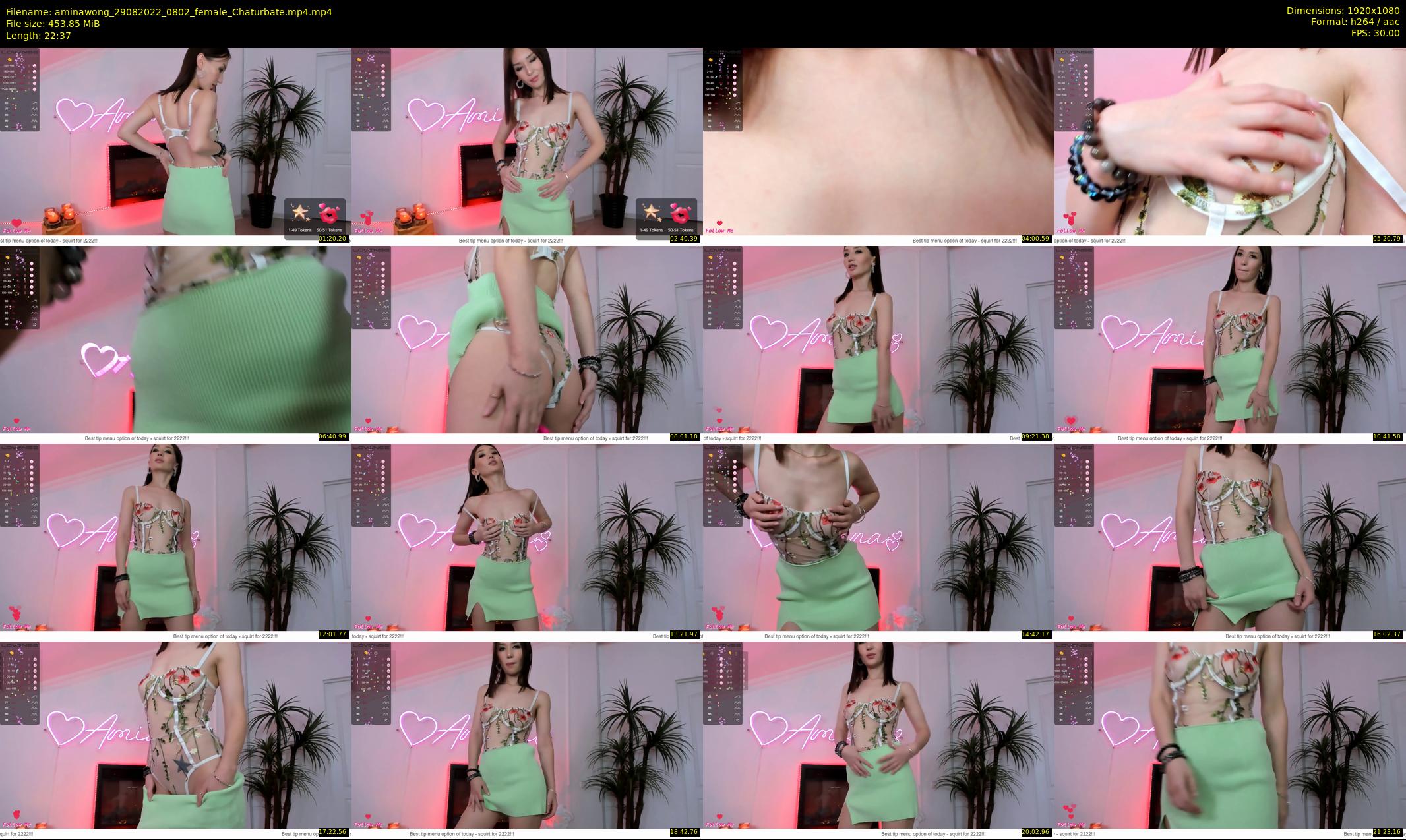 aminawong — 23 minute Chaturbate female cam show recording, 1080p, Aug 29, 2022