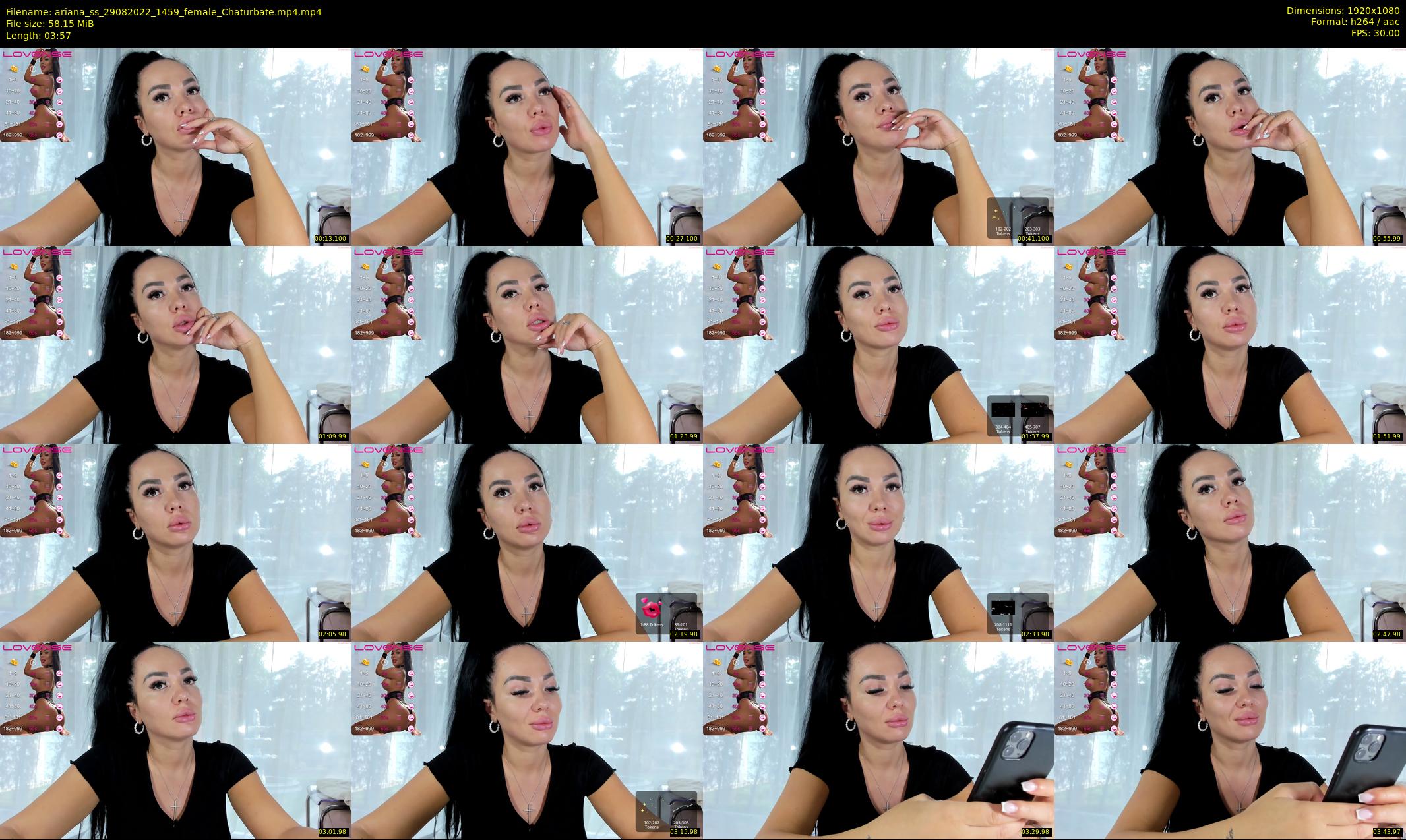 ariana_ss — 4 minute Chaturbate female cam show recording, 1080p, Aug 29, 2022