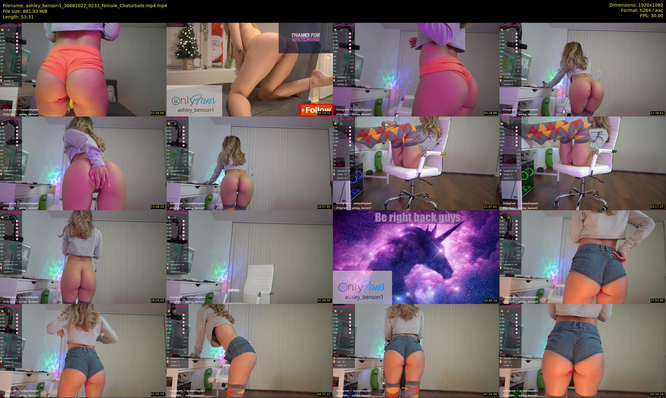 ashley_benson1 — 54 minute Chaturbate female cam show recording, 1080p, Aug 30, 2022