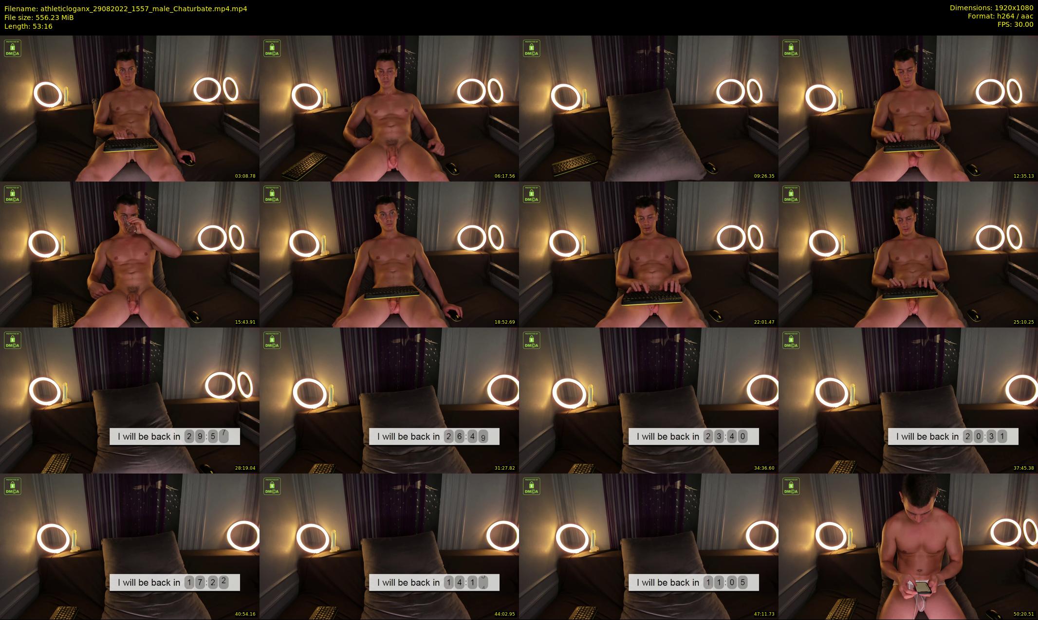 athleticloganx — 54 minute Chaturbate male cam show recording, 1080p, Aug 29, 2022