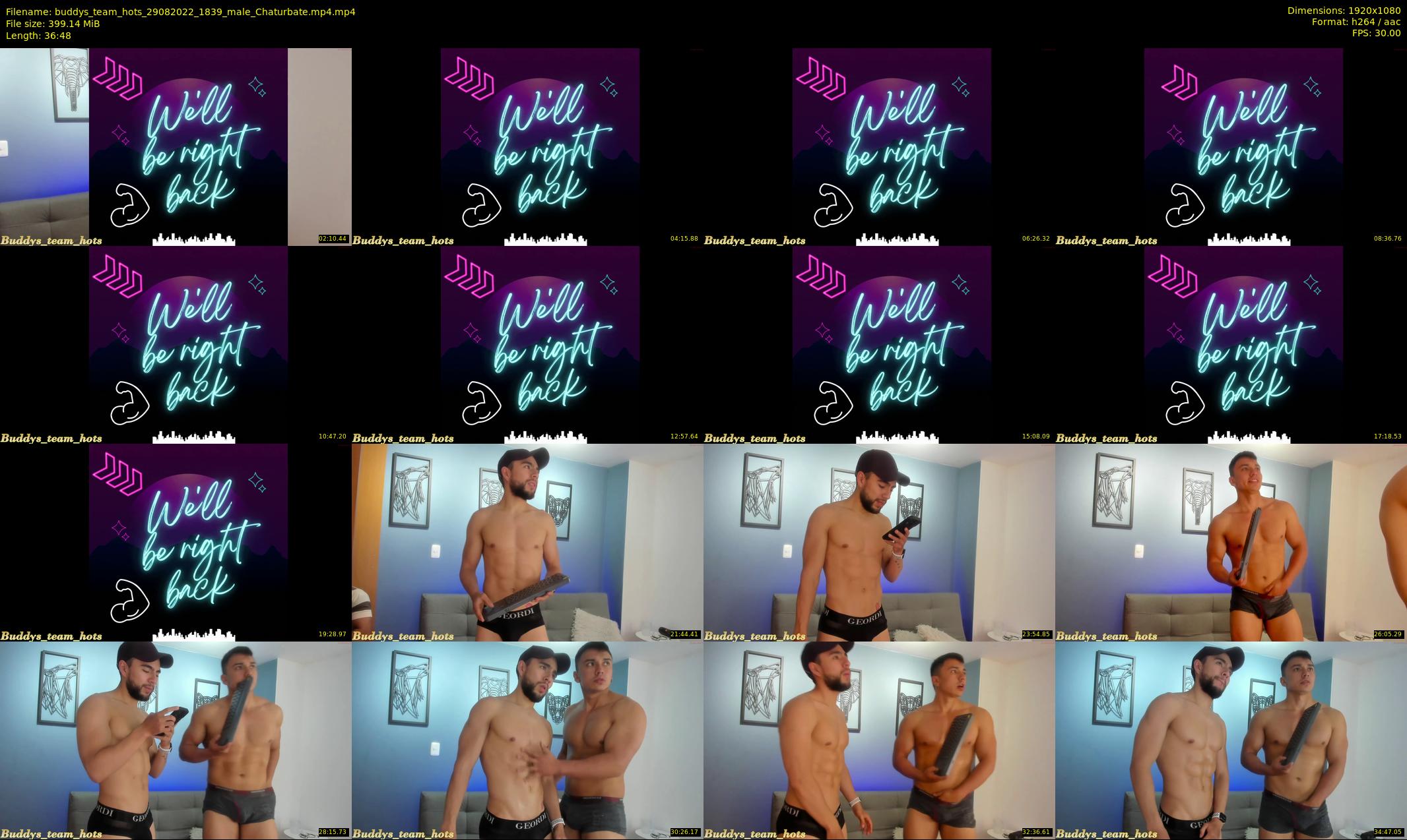 buddys_team_hots — 37 minute Chaturbate couple cam show recording, 1080p, Aug 29, 2022