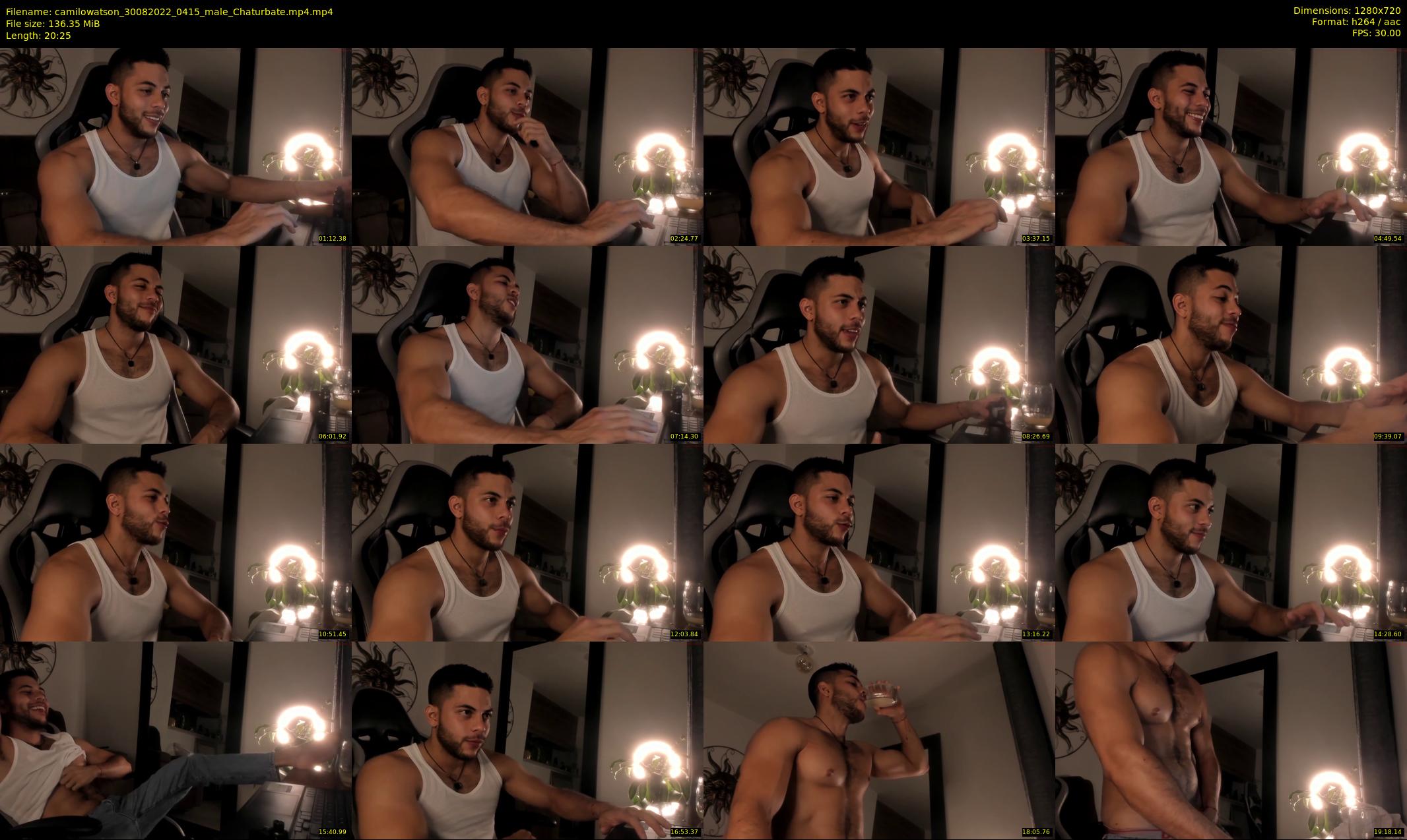 camilowatson — 21 minute Chaturbate male cam show recording, 720p, Aug 30, 2022