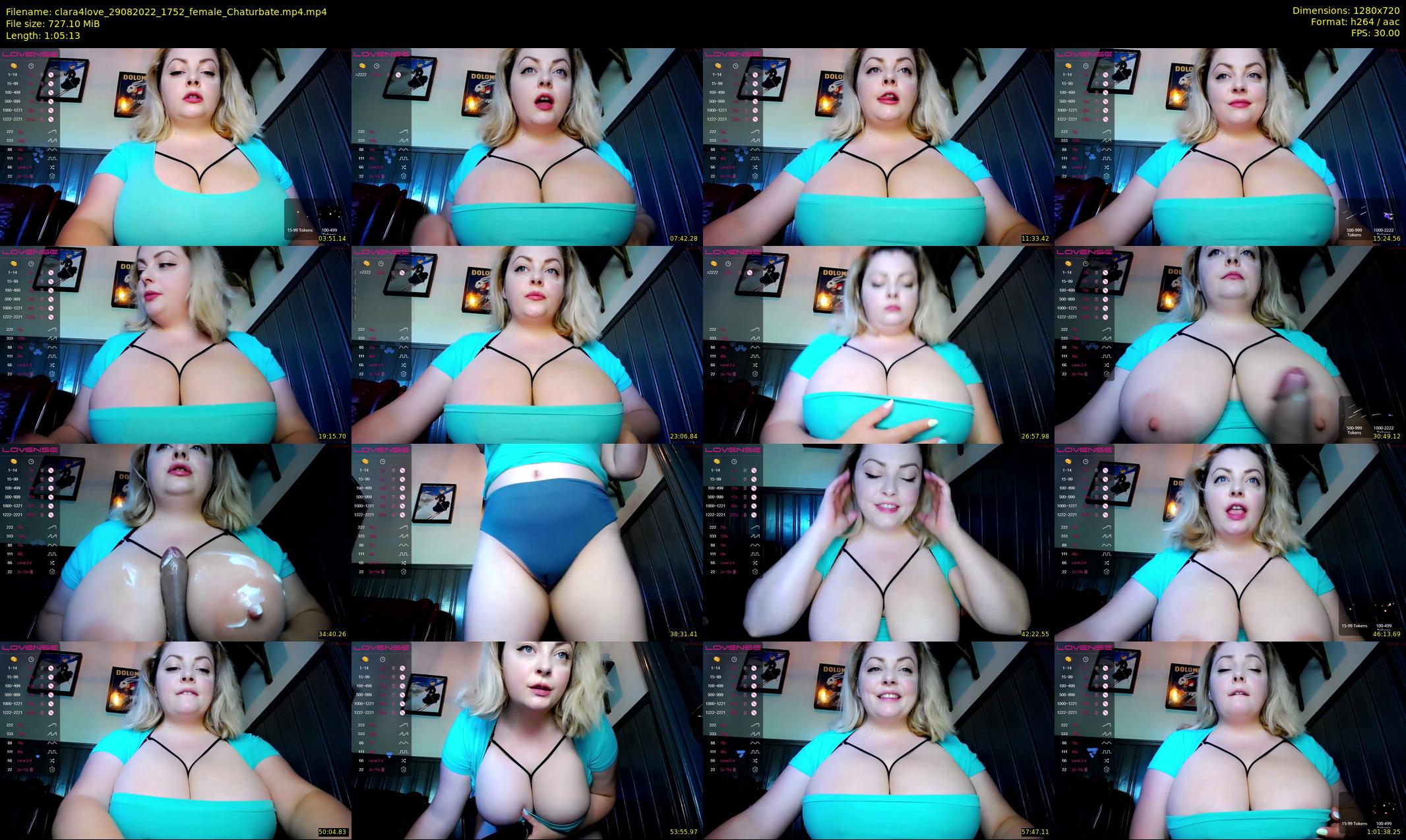 clara4love — 66 minute Chaturbate female cam show recording, 720p, Aug 29, 2022