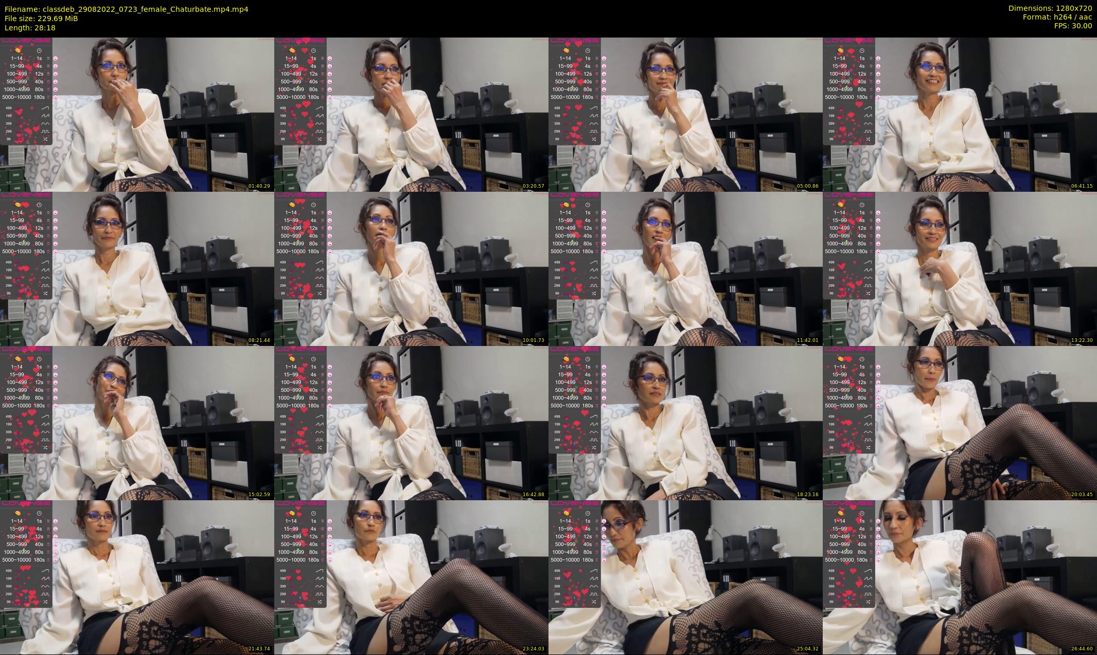 classdeb — 29 minute Chaturbate female cam show recording, 720p, Aug 29, 2022