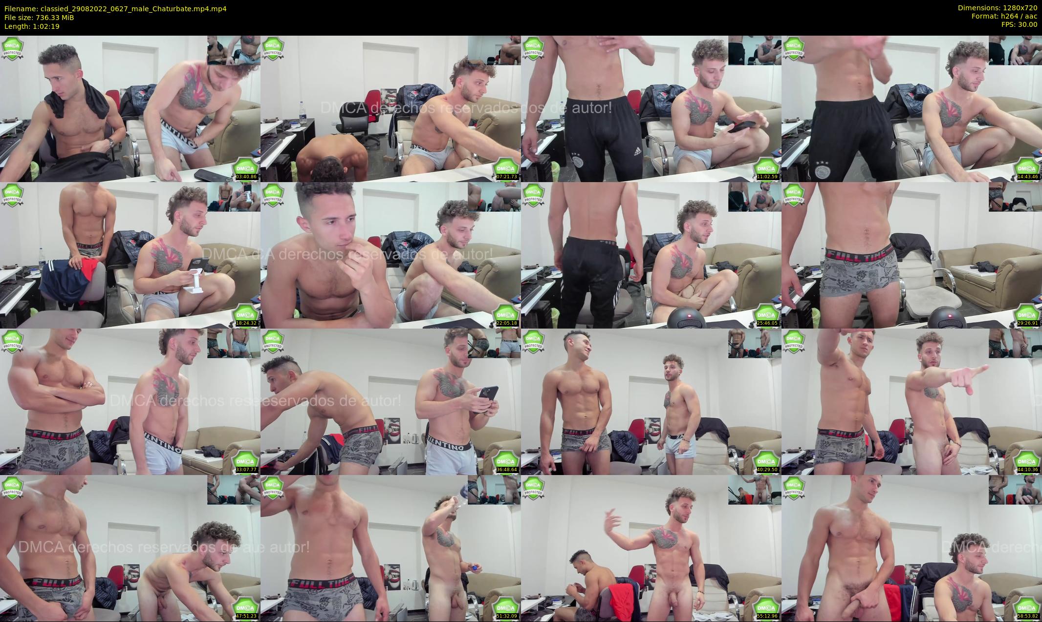 classied — 63 minute Chaturbate male cam show recording, 720p, Aug 29, 2022