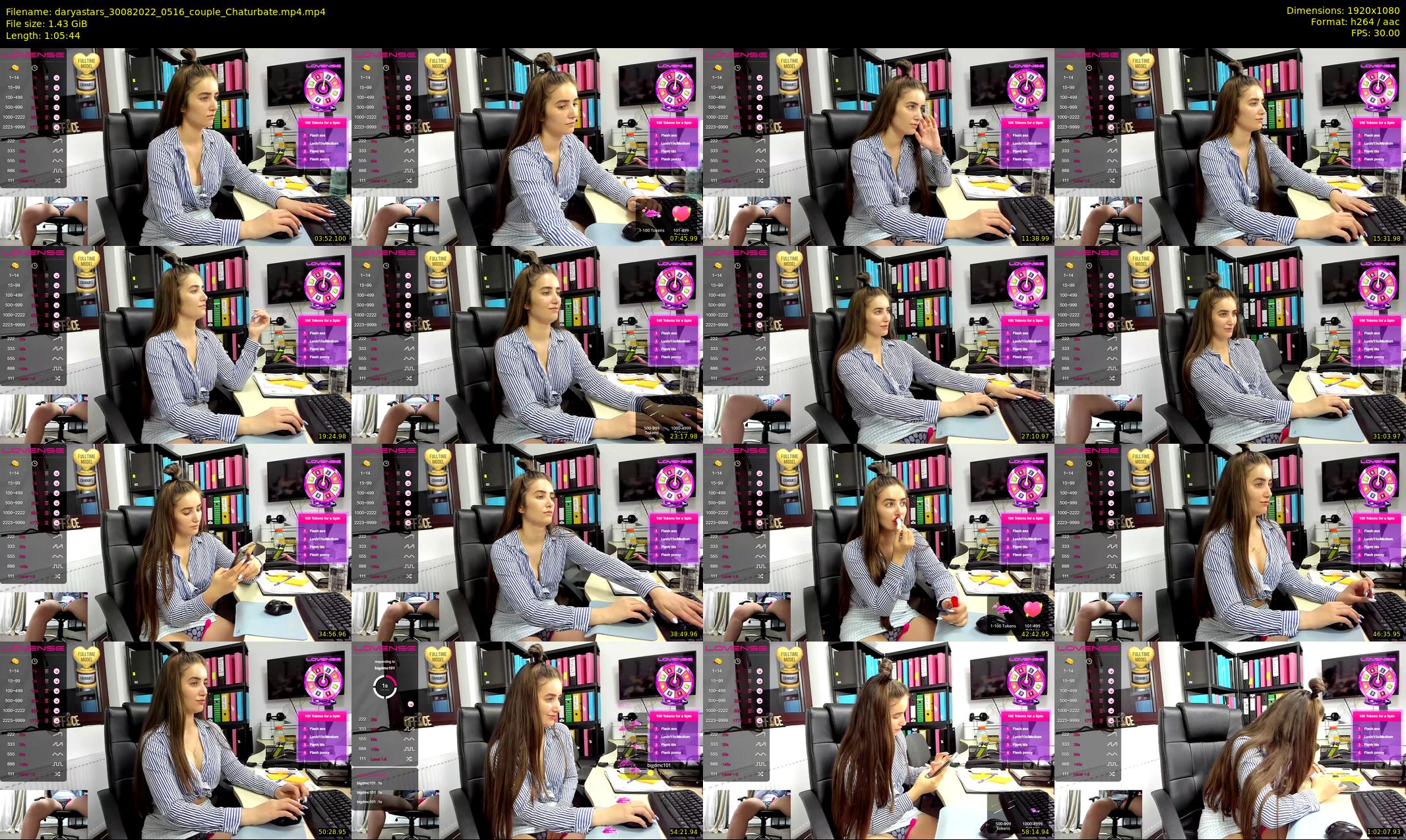 daryastars — 66 minute Chaturbate couple cam show recording, 1080p, Aug 30, 2022