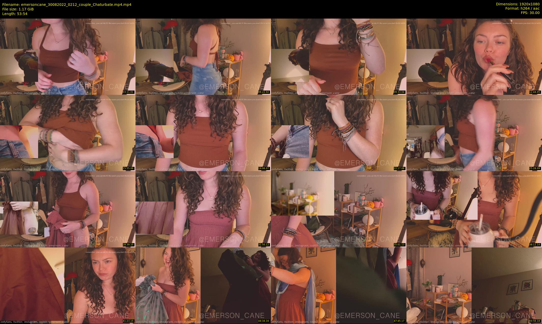 emersoncane — 54 minute Chaturbate female cam show recording, 1080p, Aug 30, 2022