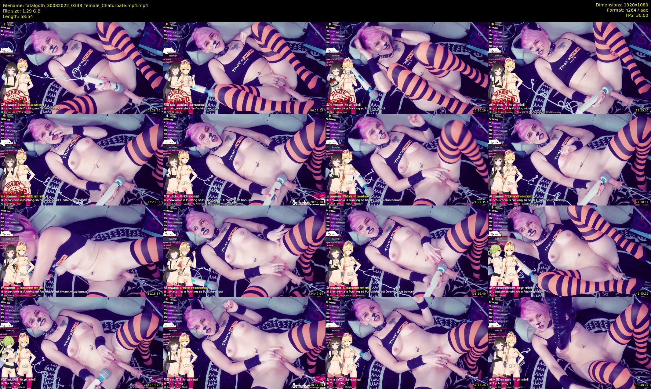 fatalgoth — 59 minute Chaturbate couple cam show recording, 1080p, Aug 30, 2022
