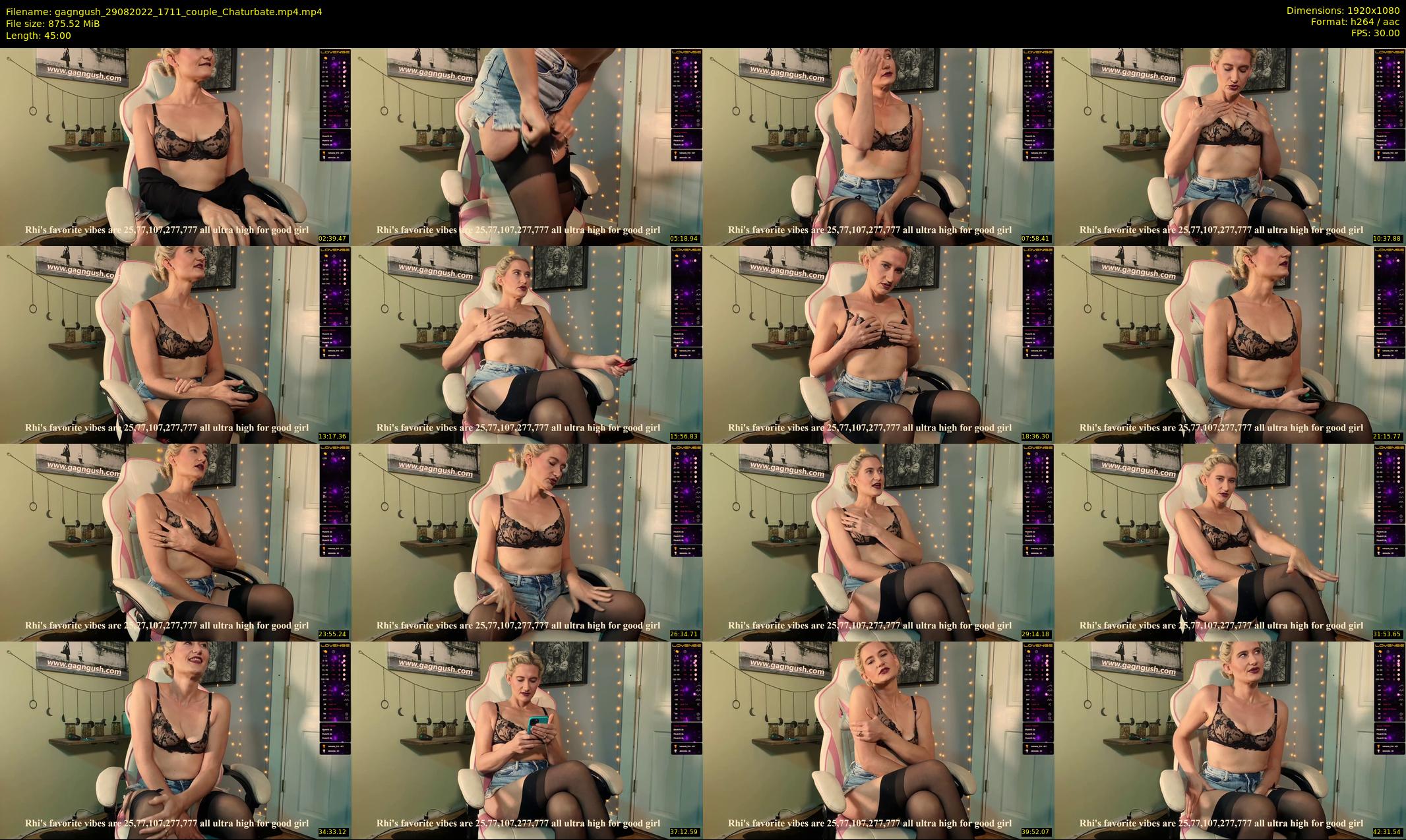 gagngush — 45 minute Chaturbate couple cam show recording, 1080p, Aug 29, 2022