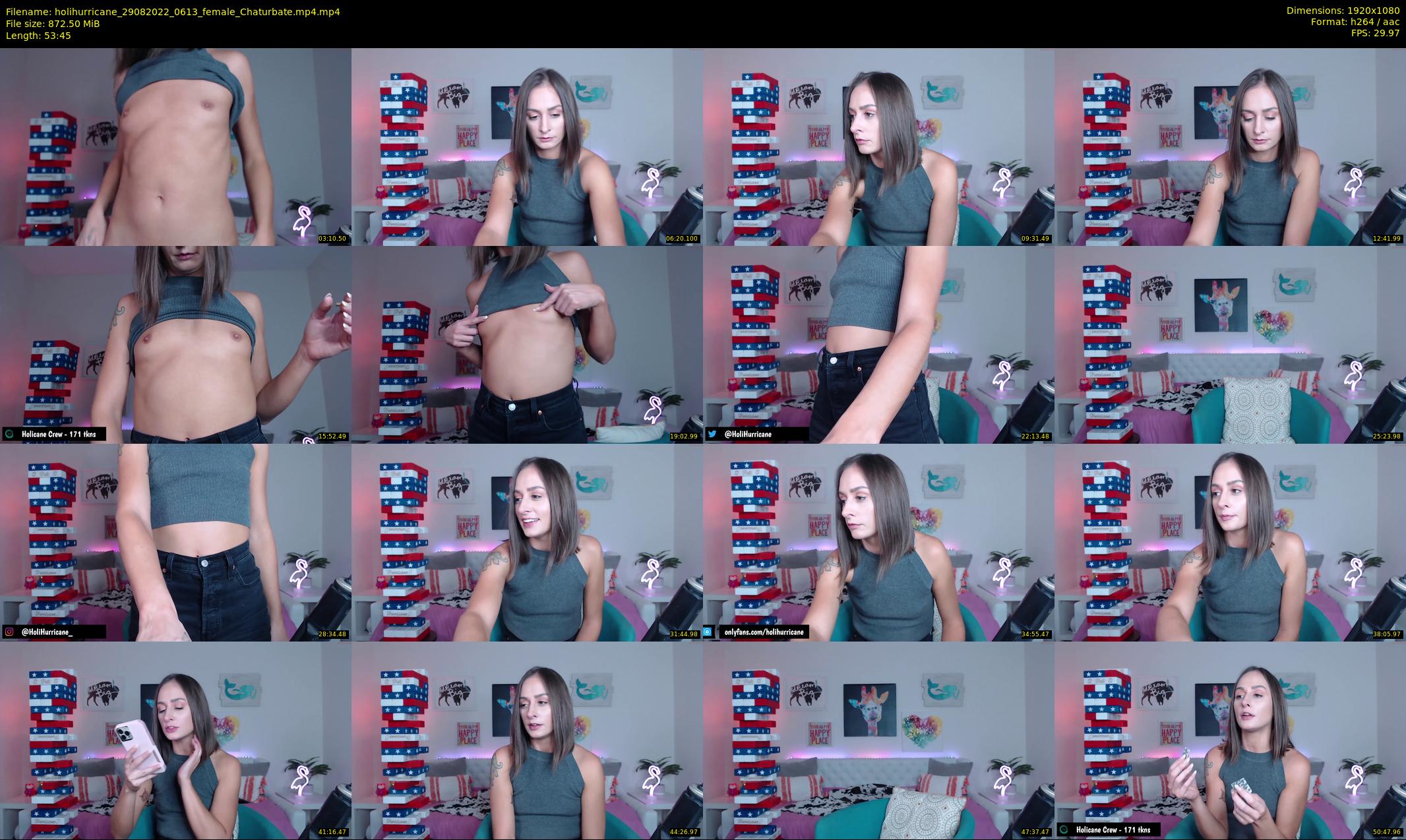 holihurricane — 54 minute Chaturbate female cam show recording, 1080p, Aug 29, 2022