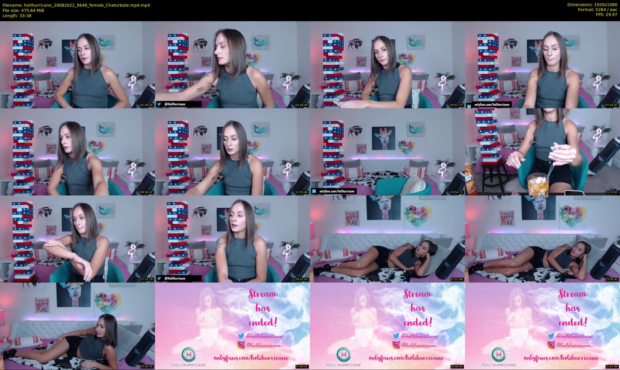 holihurricane — 34 minute Chaturbate female cam show recording, 1080p, Aug 29, 2022