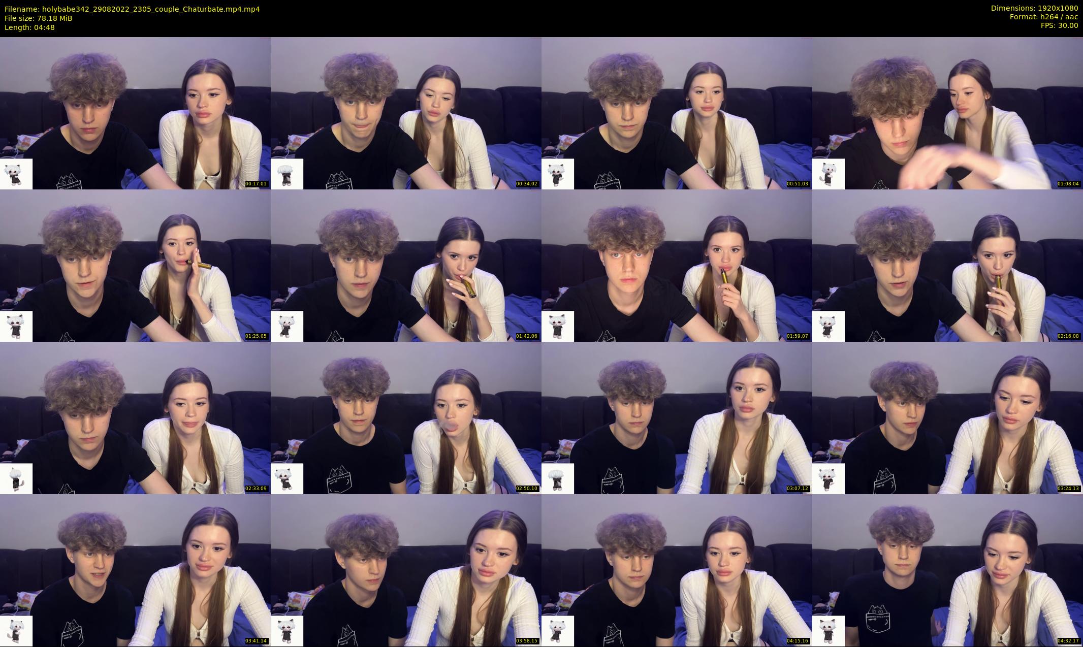holybabe342 — 5 minute Chaturbate couple cam show recording, 1080p, Aug 29, 2022