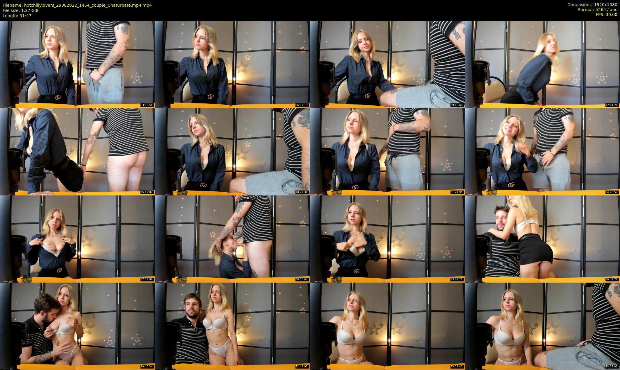 hotchillylovers — 52 minute Chaturbate couple cam show recording, 1080p, Aug 29, 2022