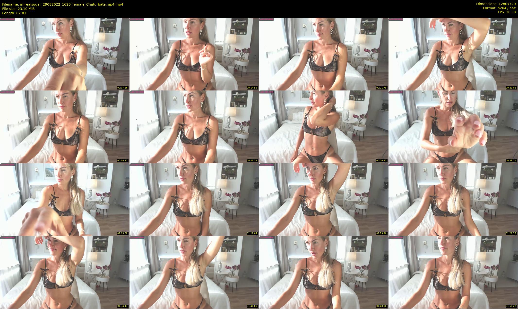 imrealsugar — 3 minute Chaturbate female cam show recording, 720p, Aug 29, 2022