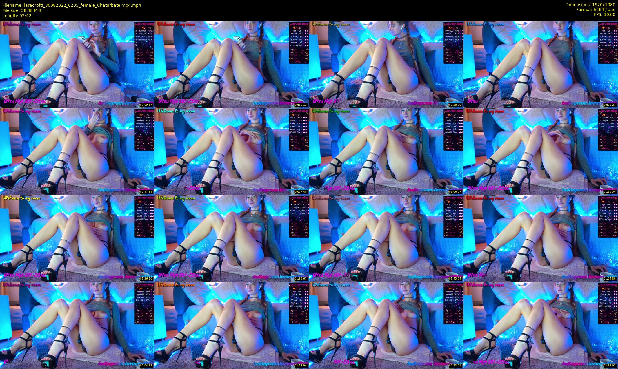 laracroftt — 3 minute Chaturbate female cam show recording, 1080p, Aug 30, 2022