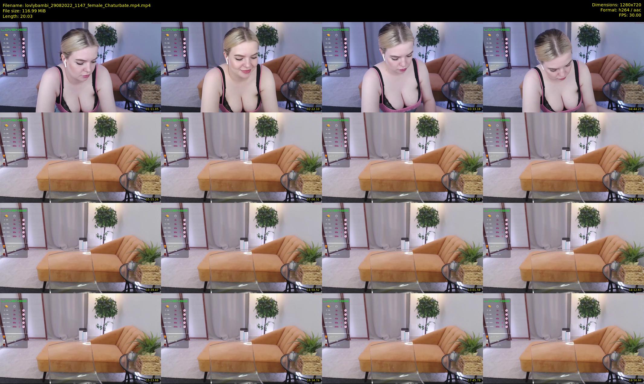 lovlybambi — 21 minute Chaturbate female cam show recording, 720p, Aug 29, 2022