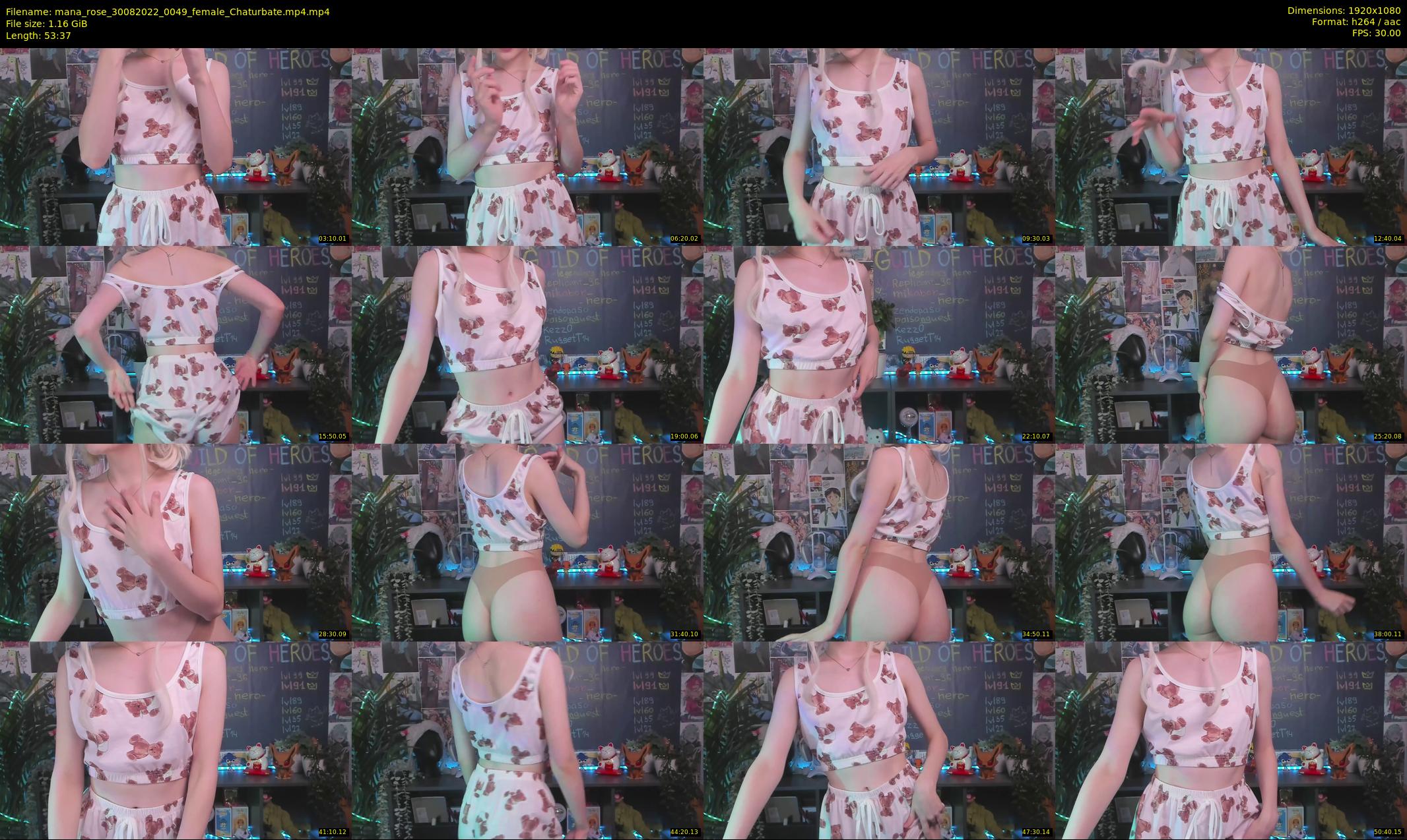 mana_rose — 54 minute Chaturbate female cam show recording, 1080p, Aug 30, 2022
