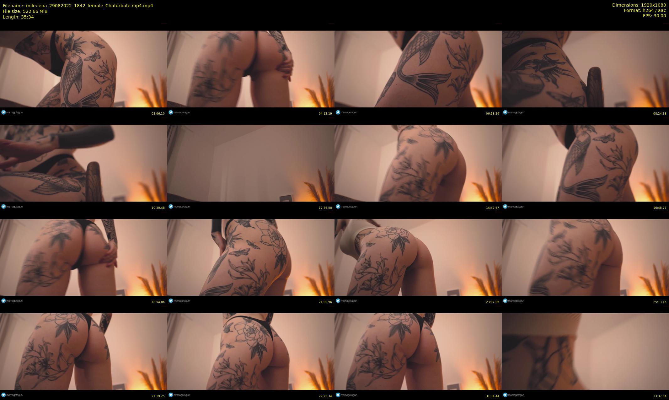mileeena — 36 minute Chaturbate female cam show recording, 1080p, Aug 29, 2022