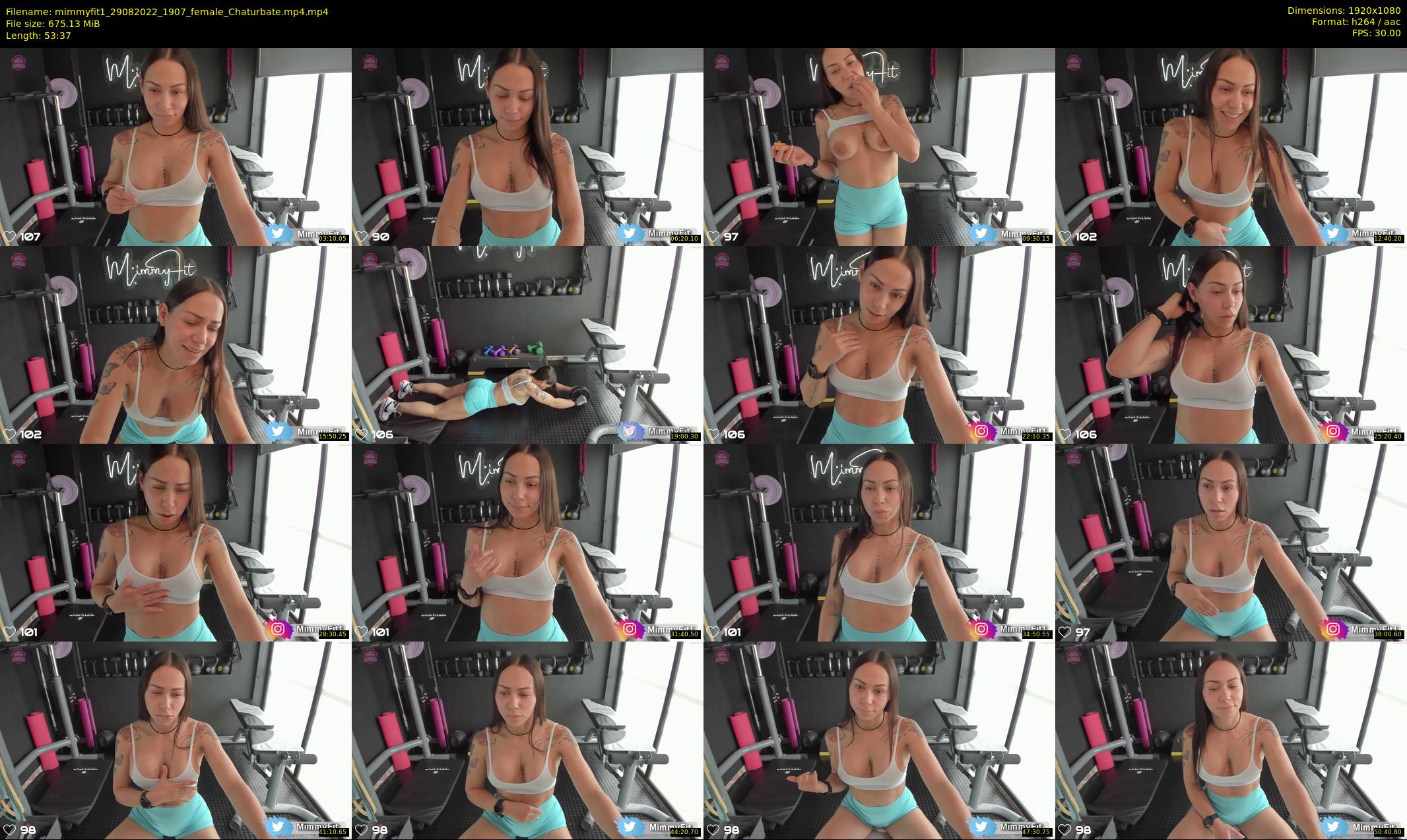 mimmyfit1 — 54 minute Chaturbate female cam show recording, 1080p, Aug 29, 2022