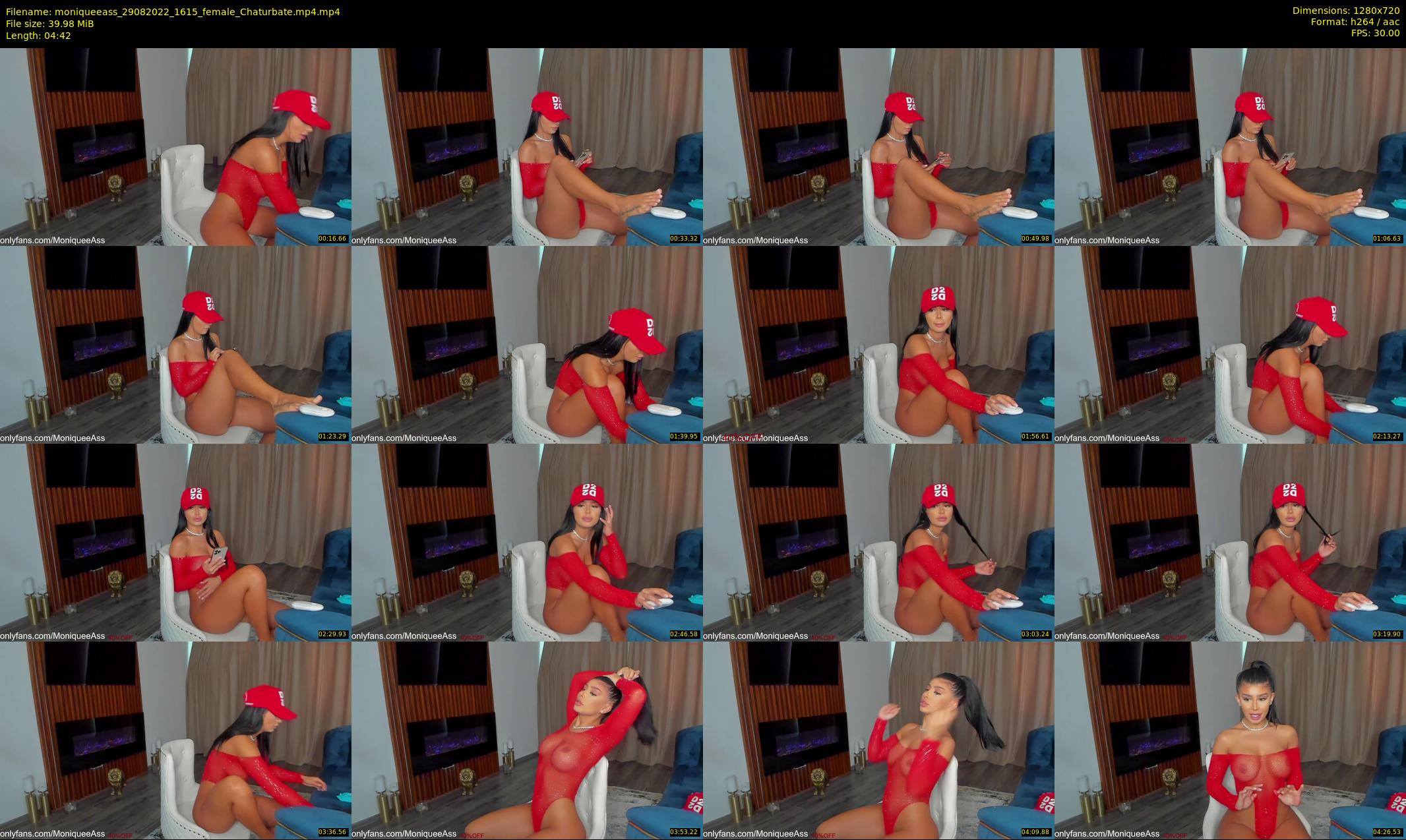 moniqueeass — 5 minute Chaturbate female cam show recording, 720p, Aug 29, 2022