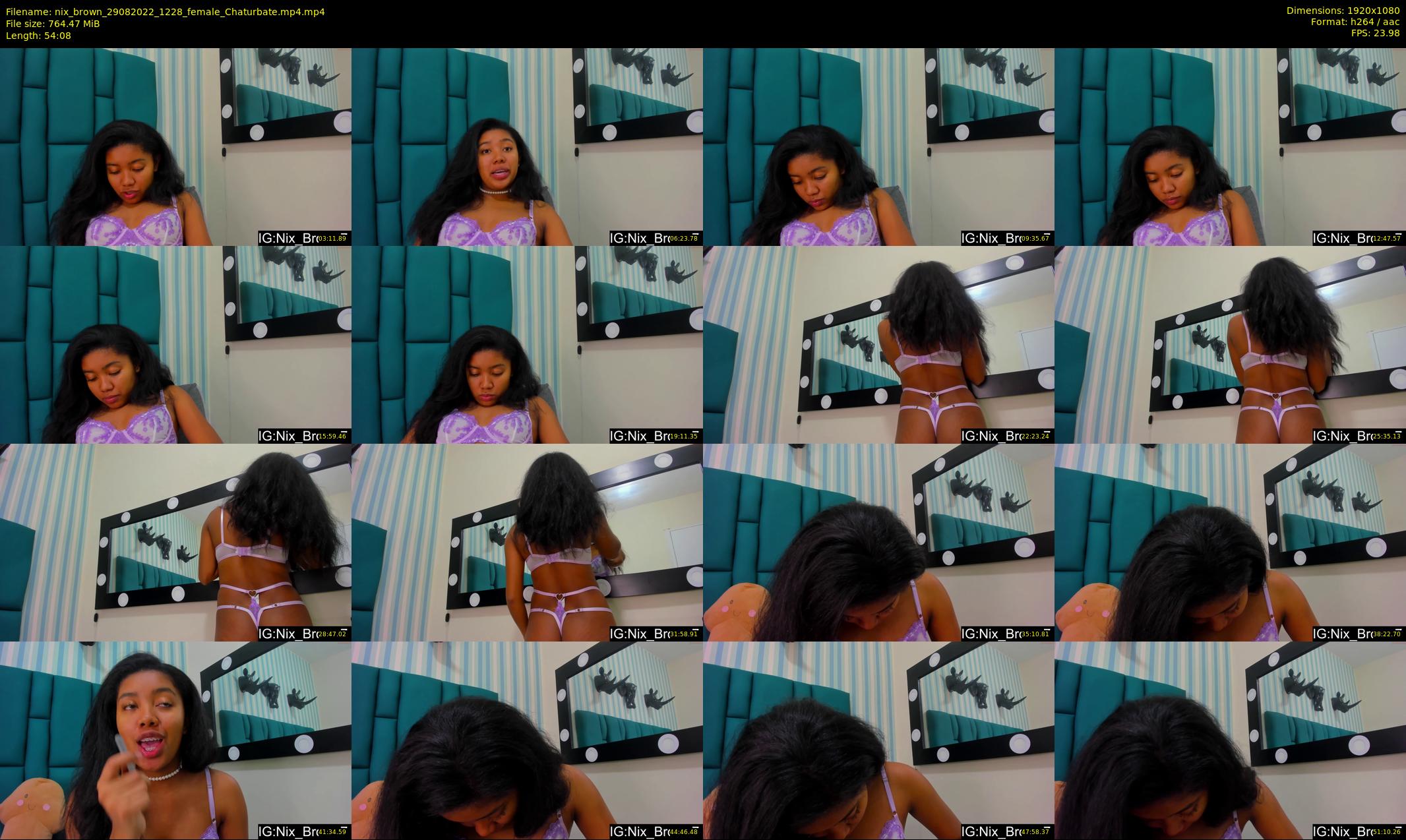 nix_brown — 55 minute Chaturbate female cam show recording, 1080p, Aug 29, 2022