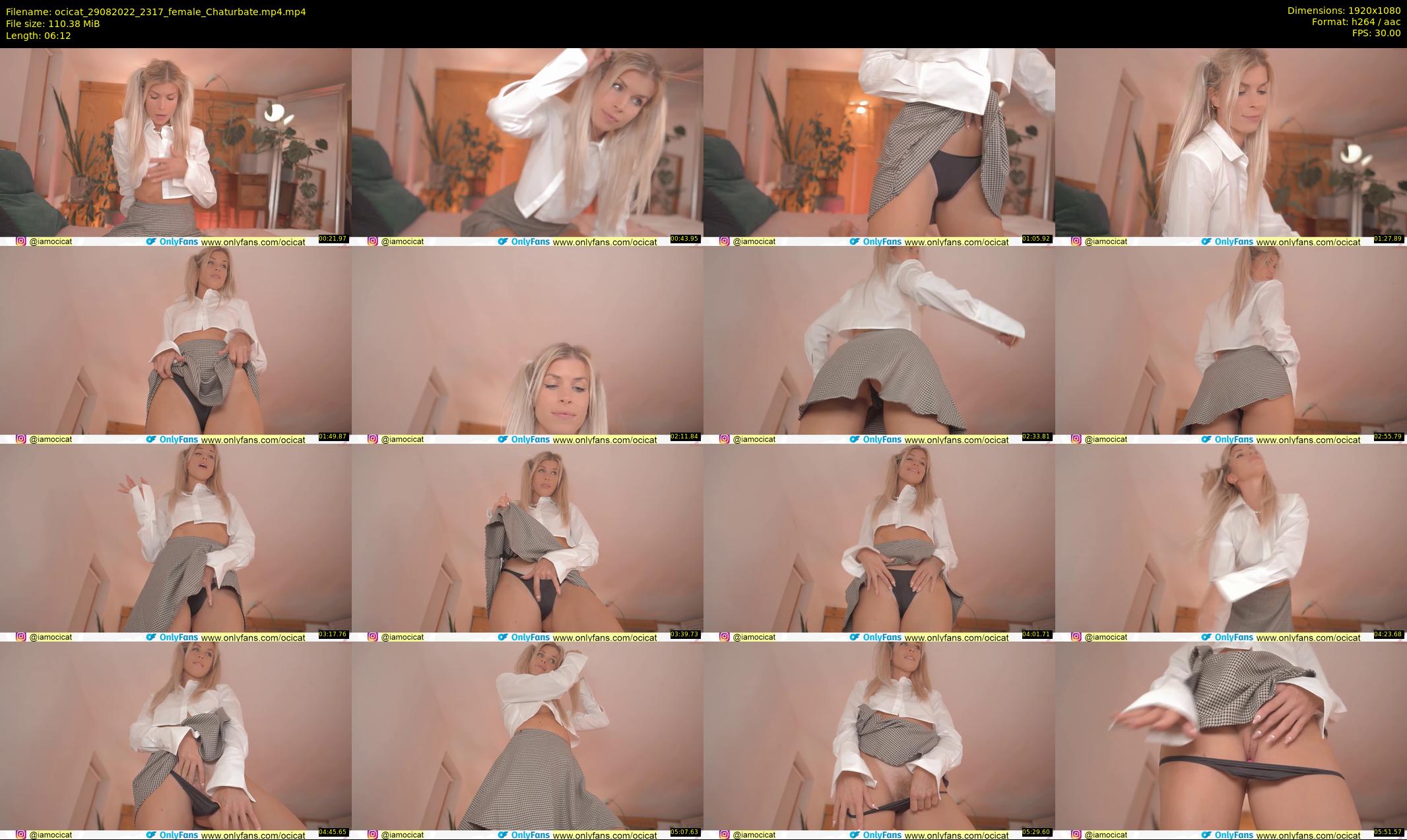 ocicat — 7 minute Chaturbate female cam show recording, 1080p, Aug 29, 2022